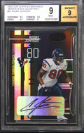 2005 Leaf Certified Materials Mirror Black Signatures Andre Johnson 1/1 BGS 9