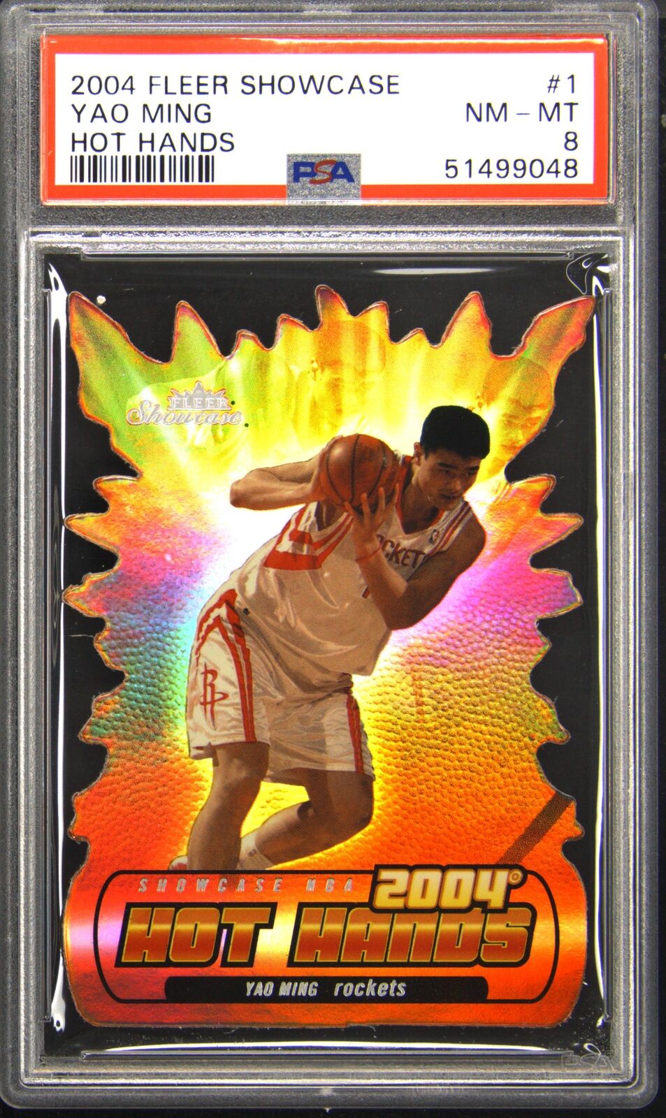 2004 Fleer Showcase Hot Hands Yao Ming PSA 8