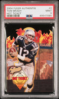 2004 Fleer Authentix Hot Ticket Tom Brady PSA 9