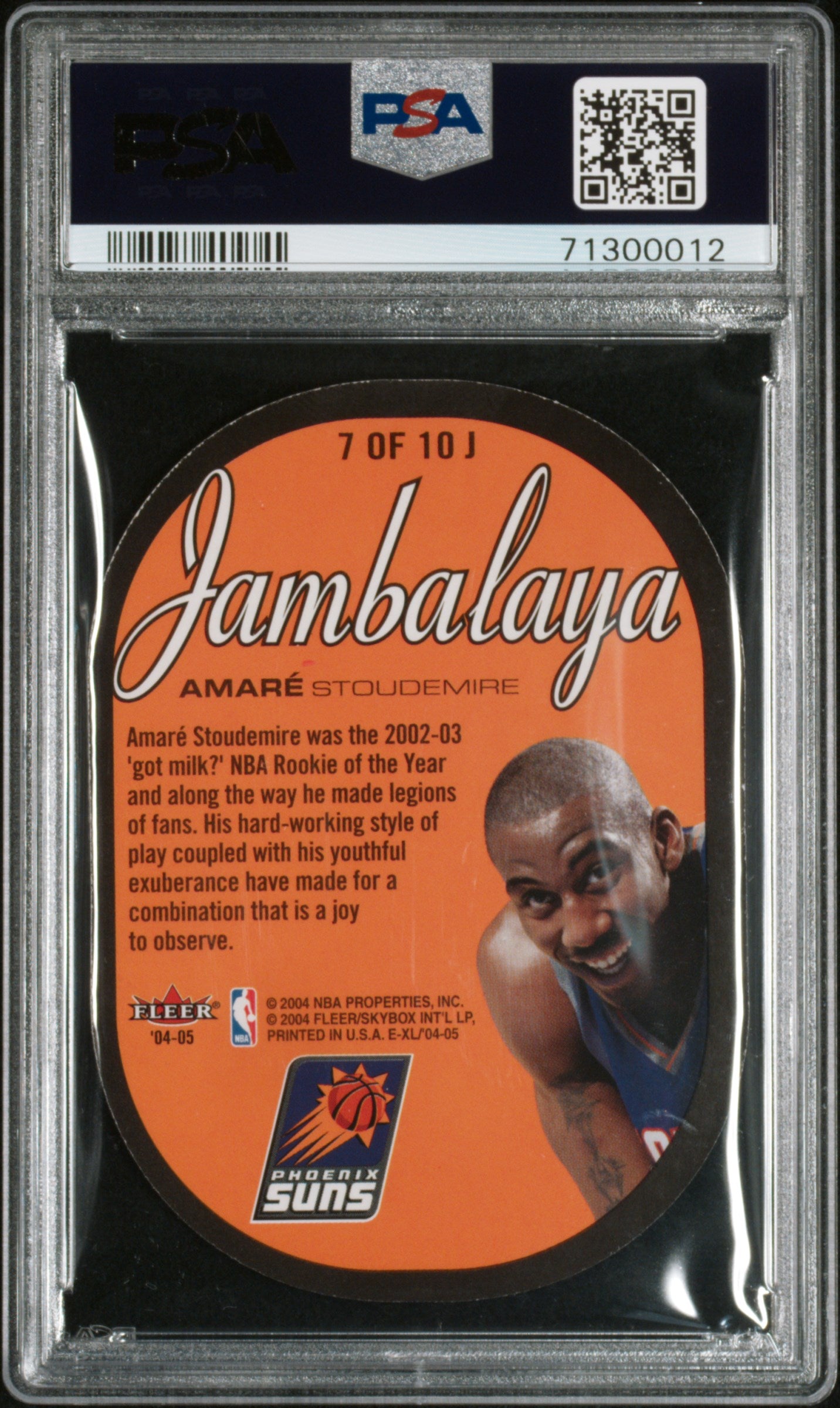 2004 Skybox E-XL Jambalaya Amare Stoudemire PSA 8