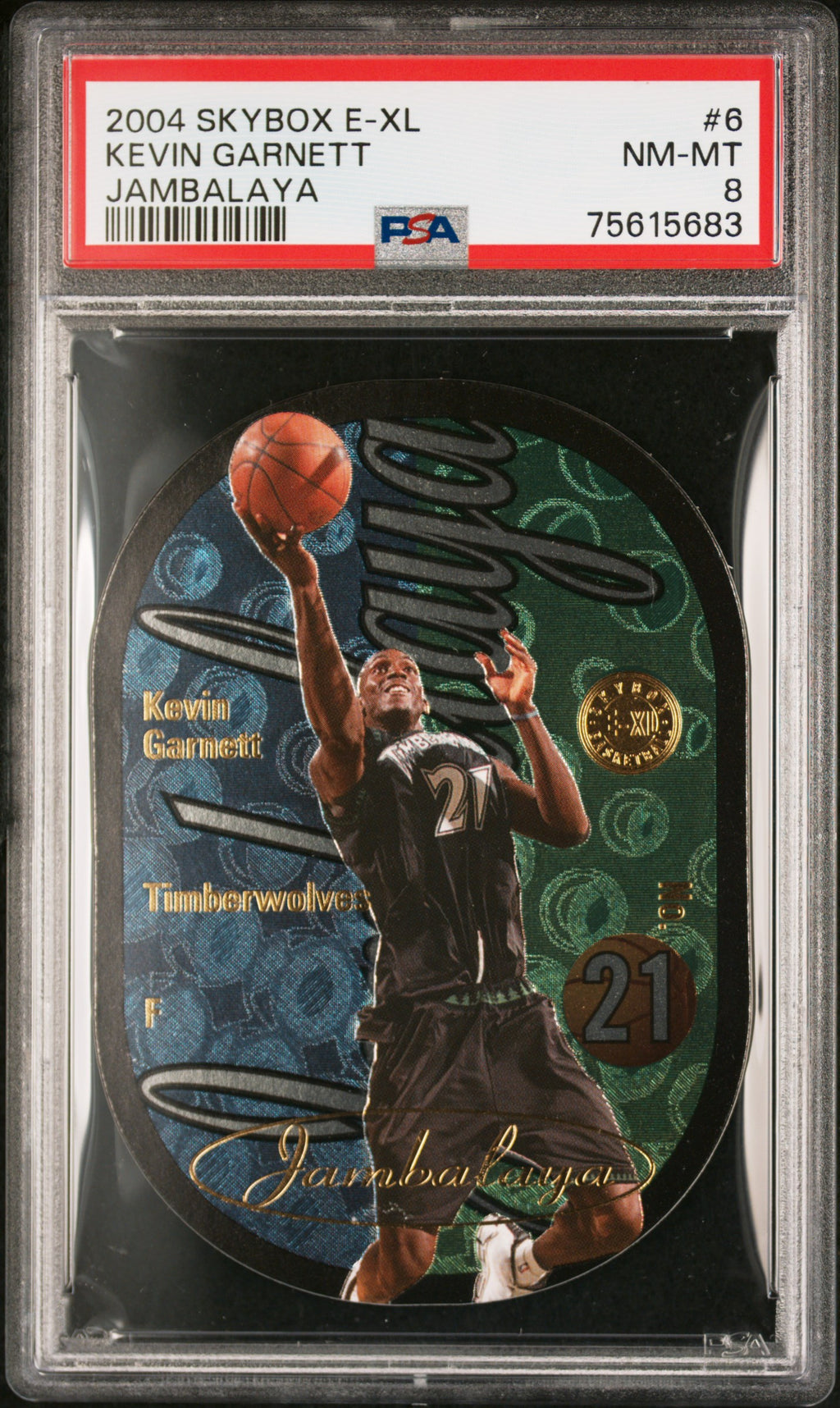 2004 Skybox E-XL Jambalaya Kevin Garnett PSA 8