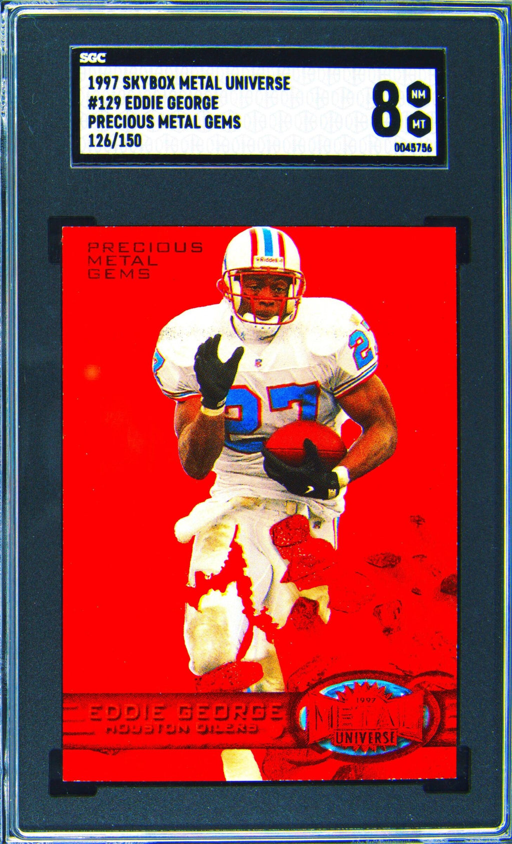 1997 Skybox Metal Universe Precious Metal Gems Eddie George /150 SGC 8