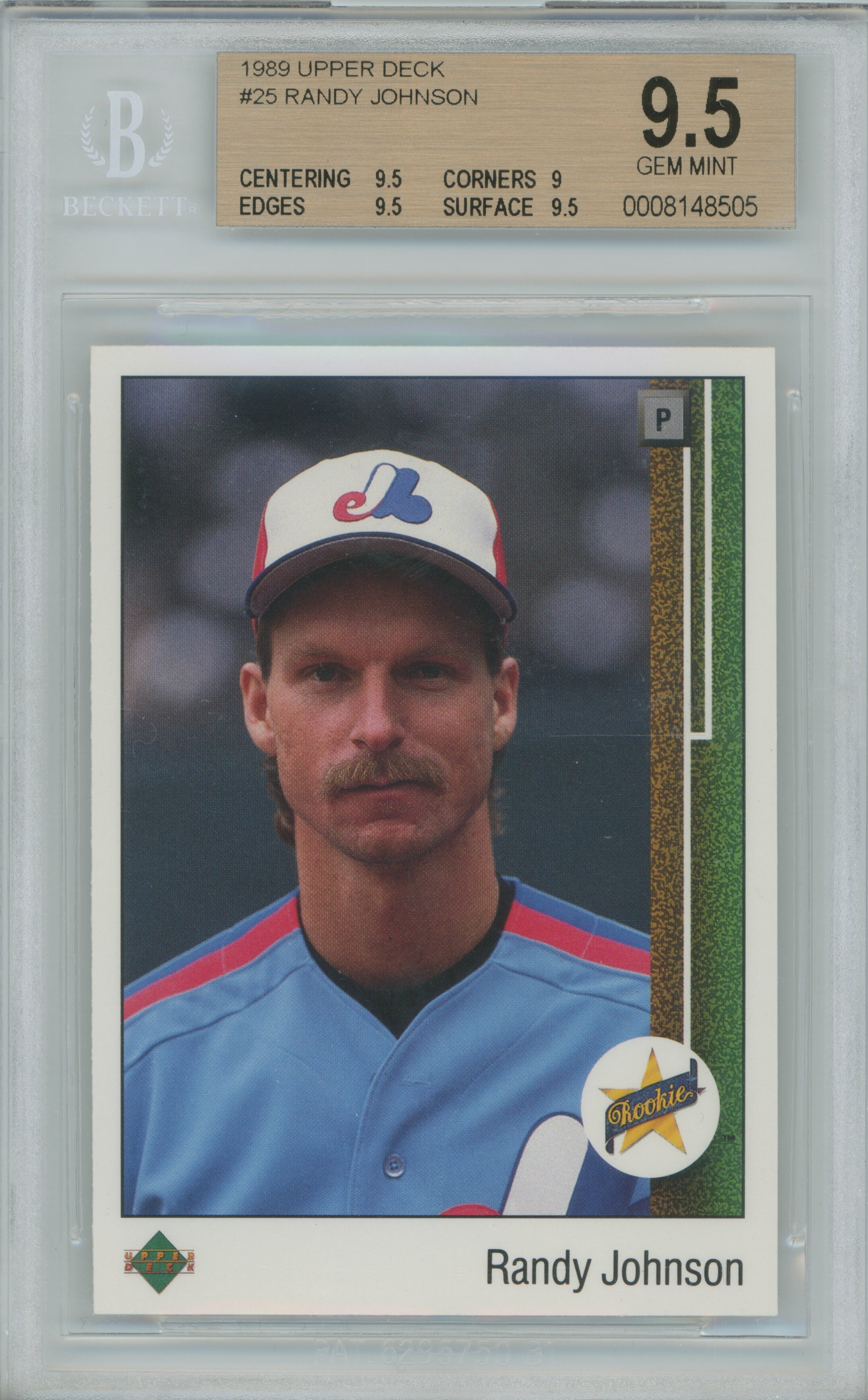 1989 Upper Deck Randy Johnson BGS 9.5