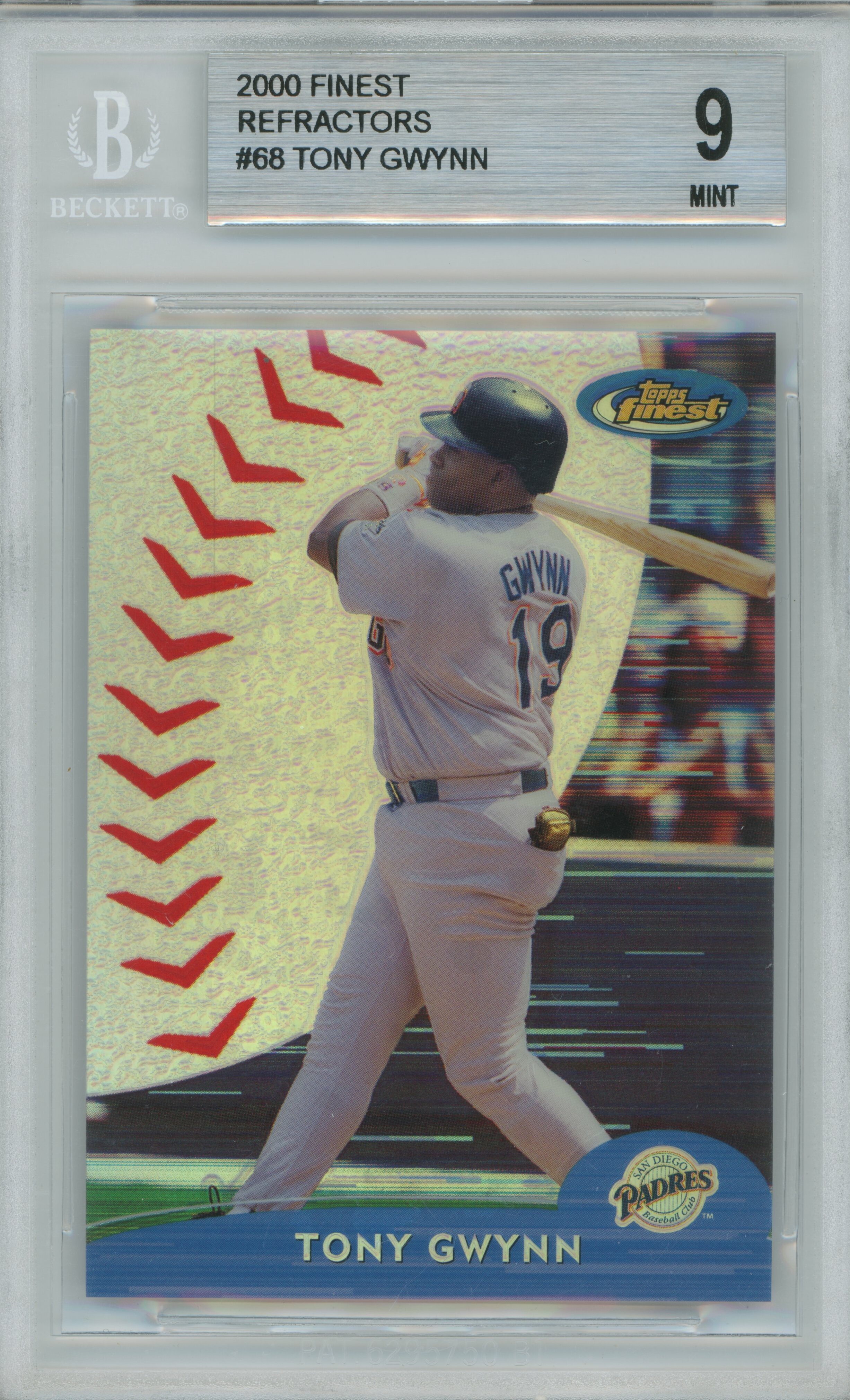 2000 Finest Refractor Tony Gwynn BGS 9