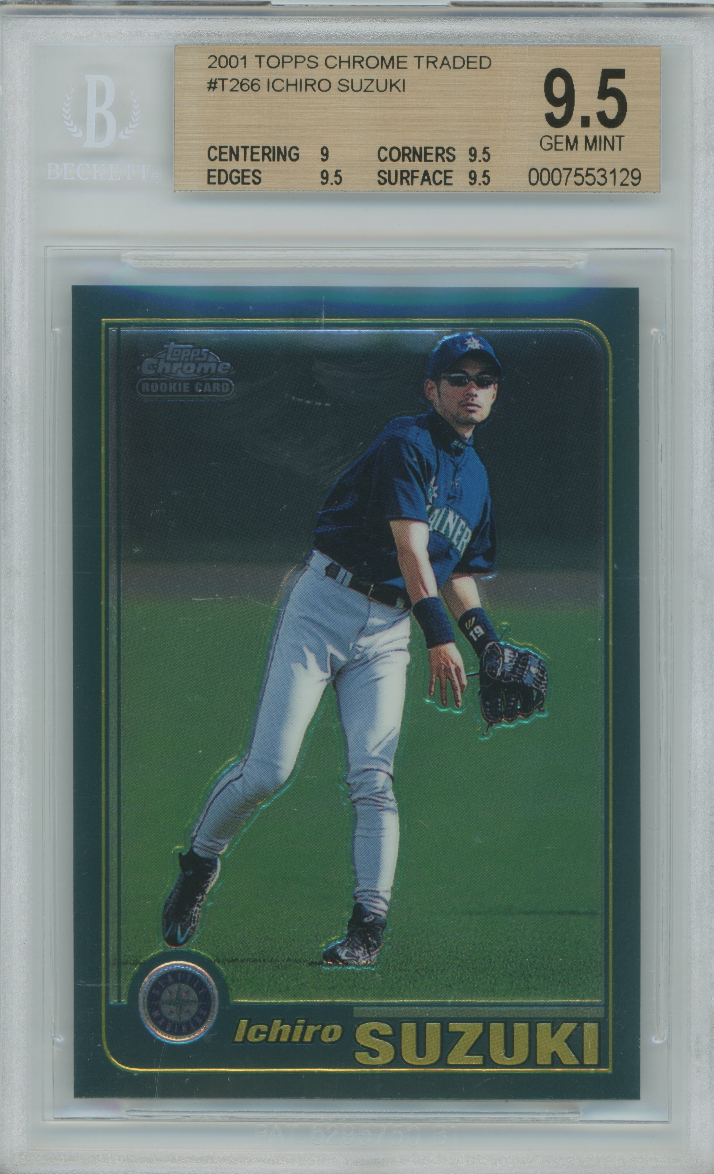 2001 Topps Chrome Traded Ichiro Suzuki BGS 9.5