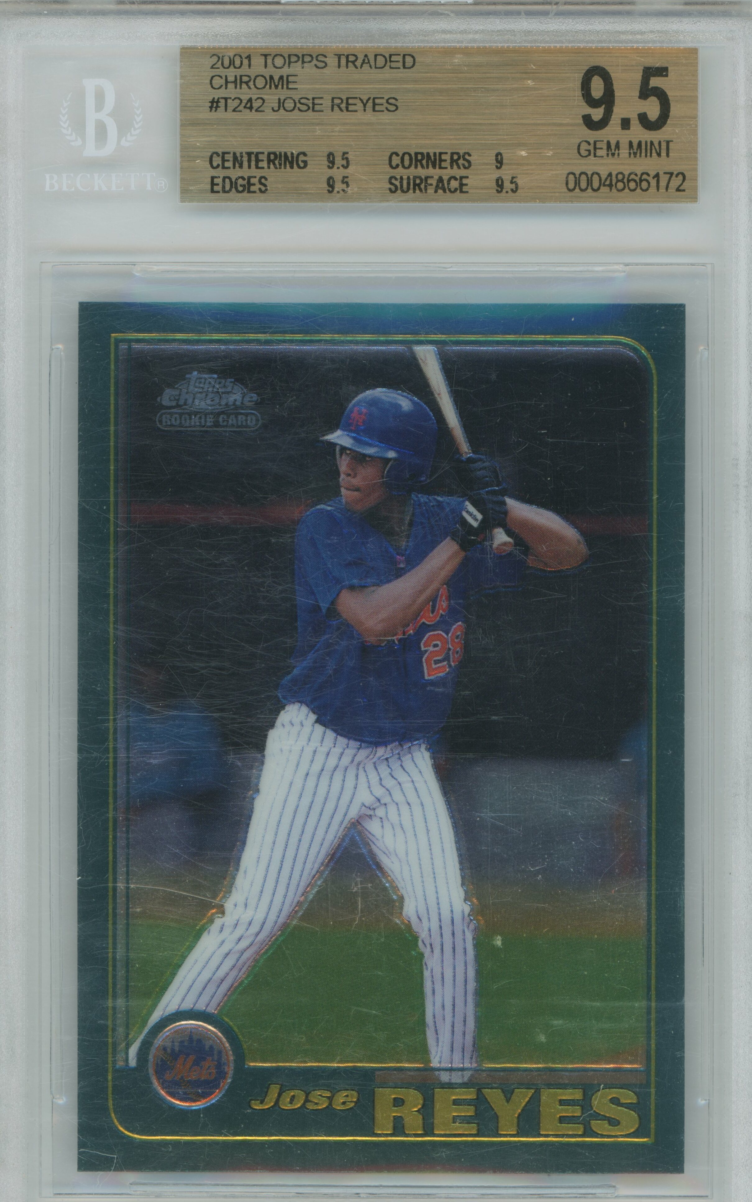 2001 Topps Traded Chrome Jose Reyes BGS 9.5