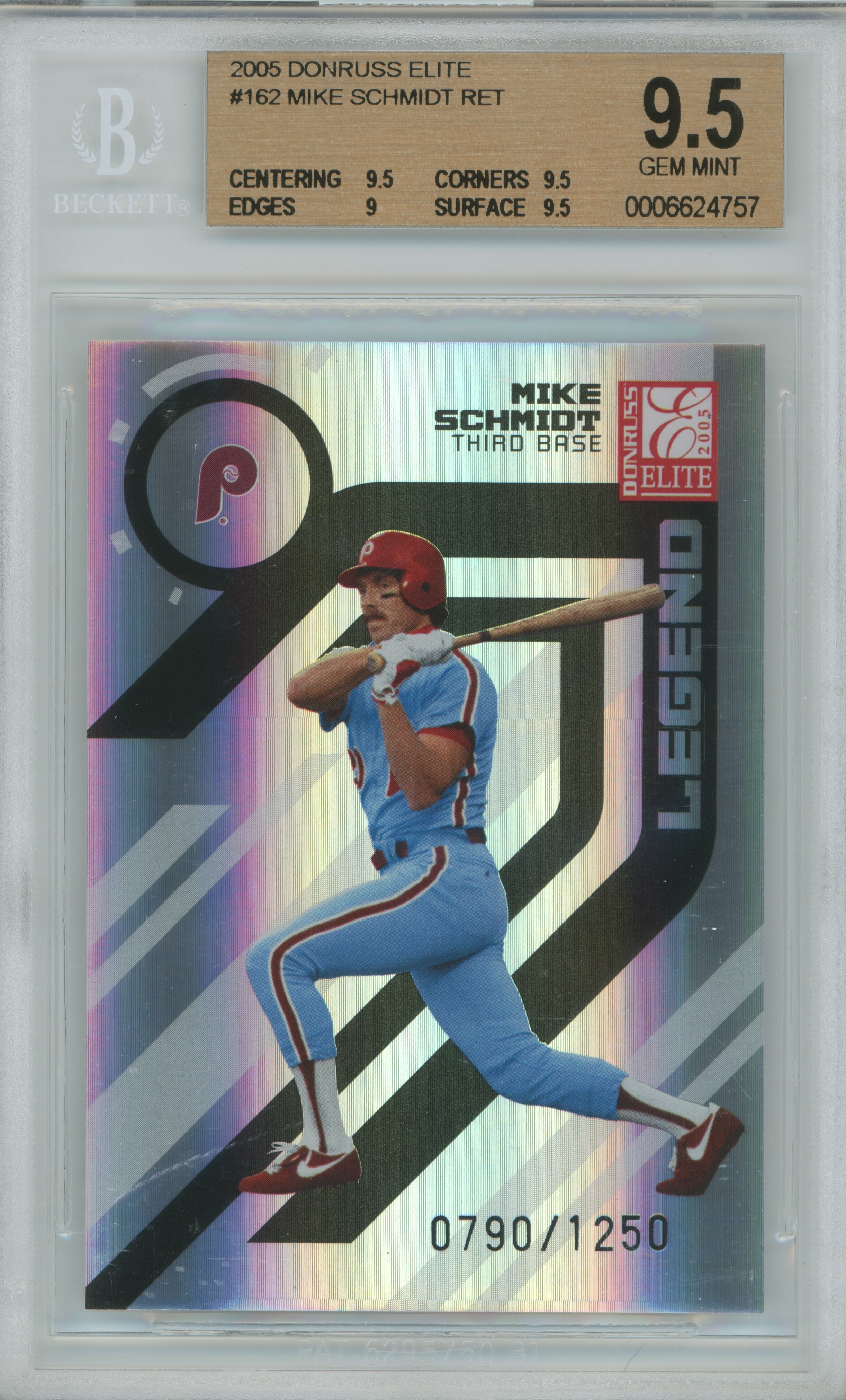 2005 Donruss Elite Mike Schmidt PGS 9.5