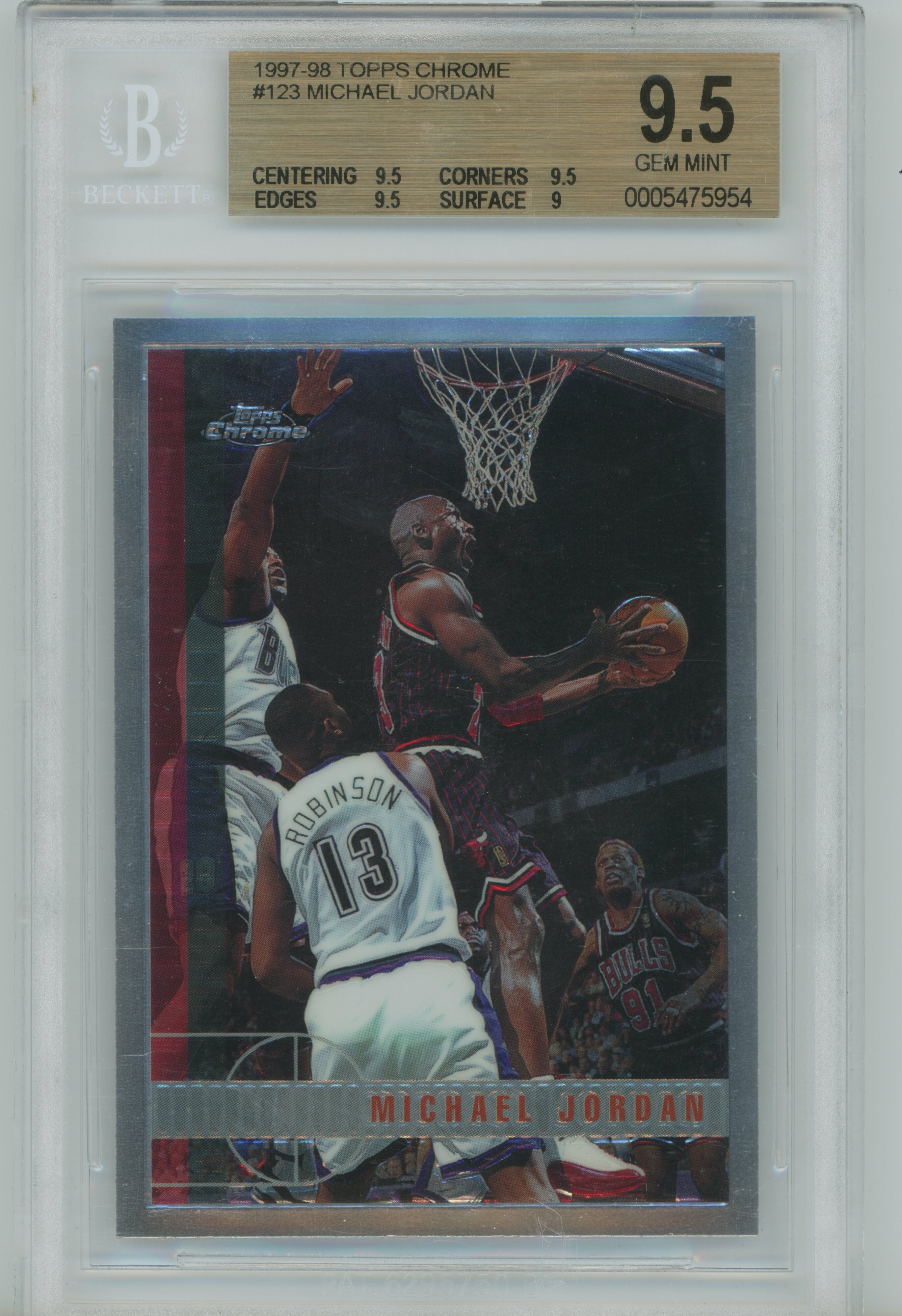 1997-98 Topps Chrome Michael Jordan BGS 9.5