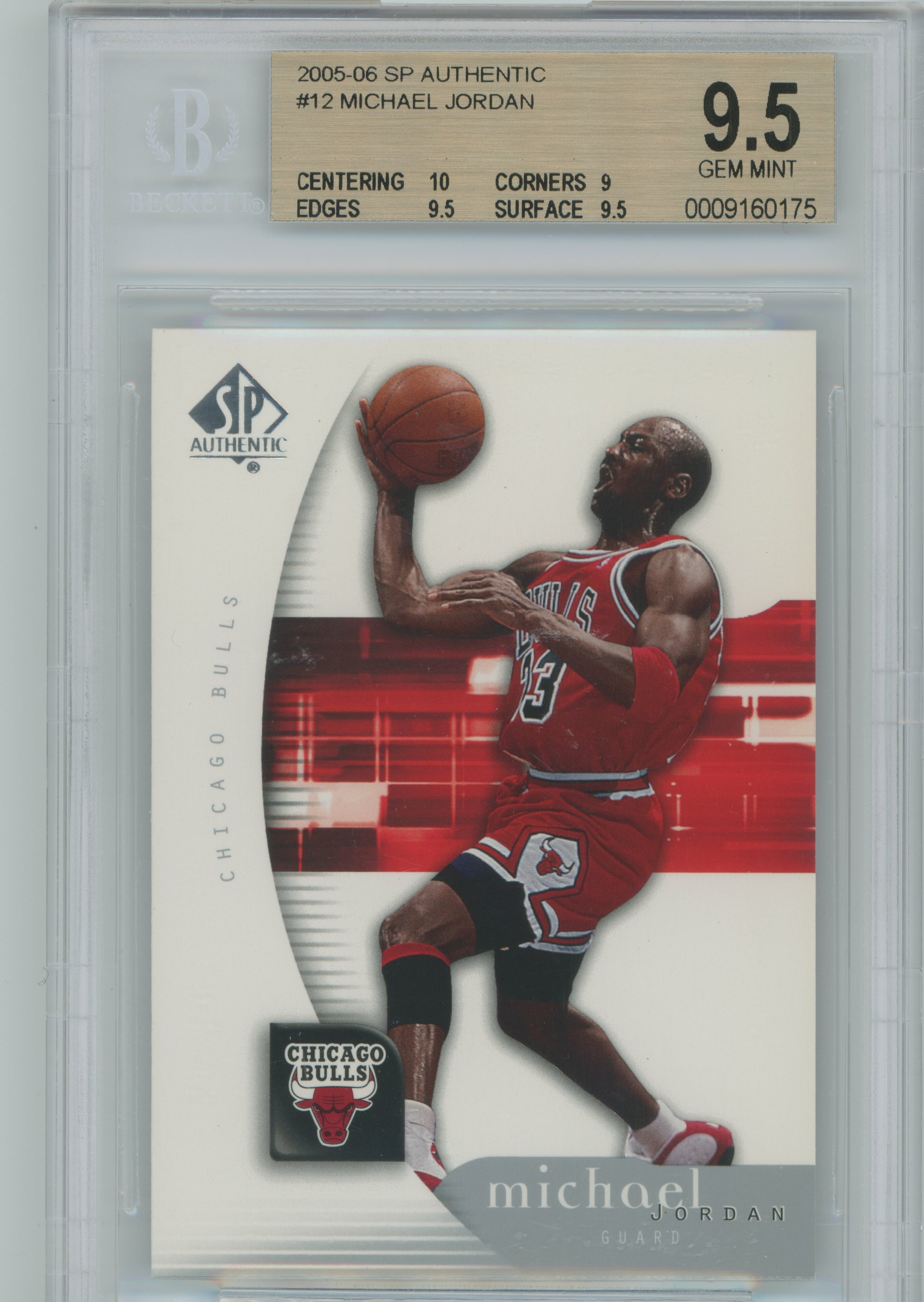 2005-06 SP Authentic Michael Jordan BGS 9.5