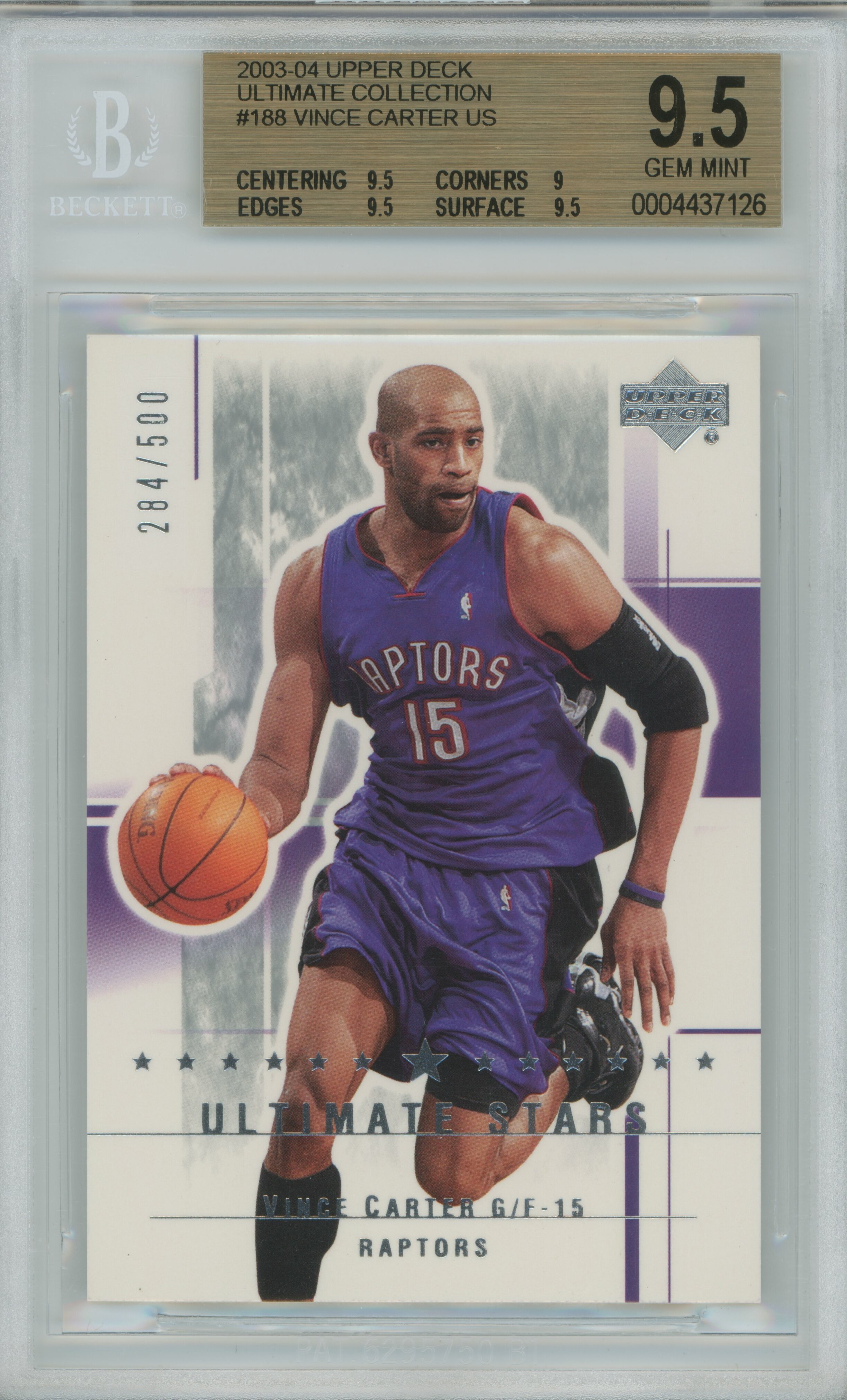 2003-04 Ultimate Collection Vince Carter BGS 9.5