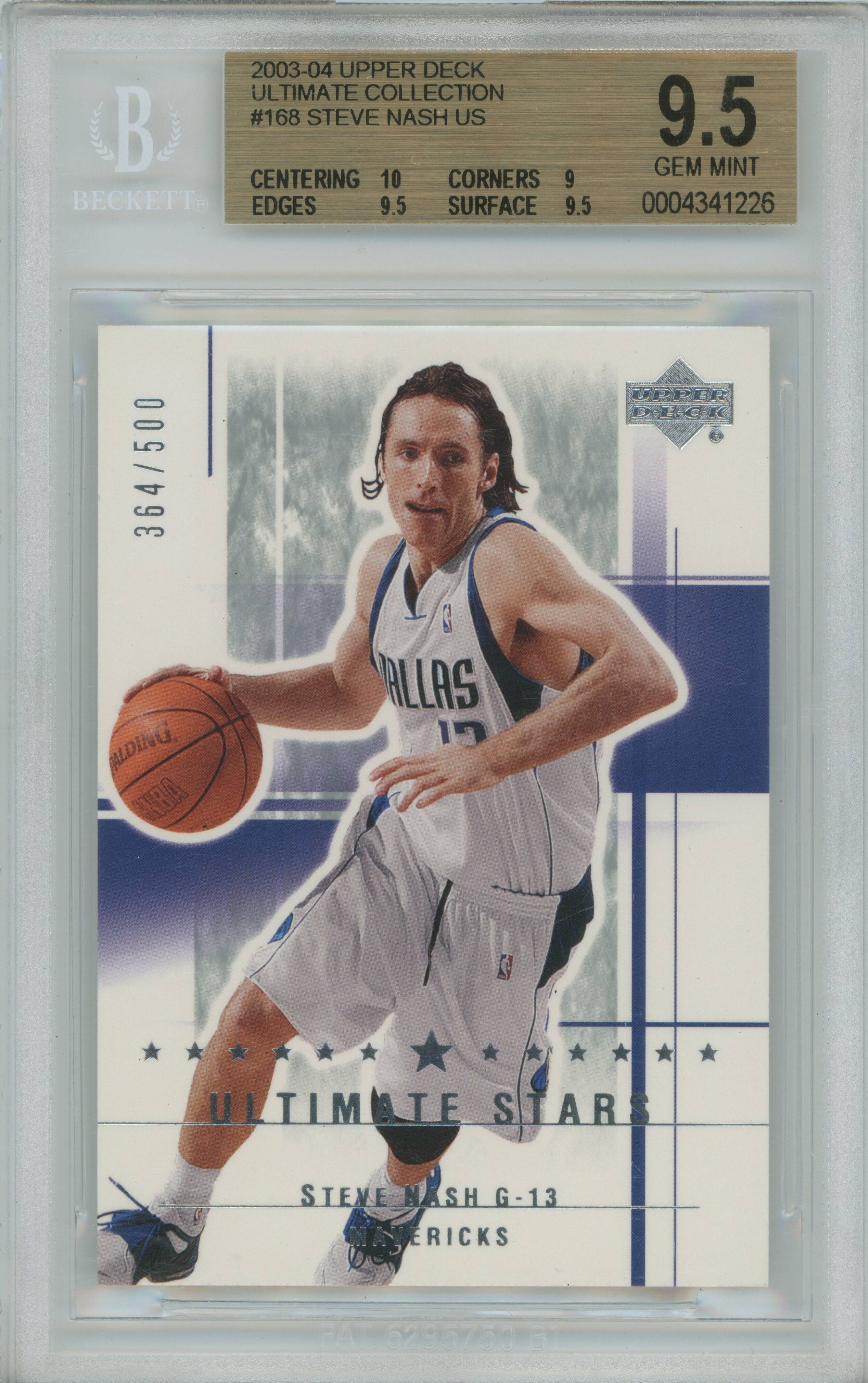 2003-04 Ultimate Collection Steve Nash BGS 9.5