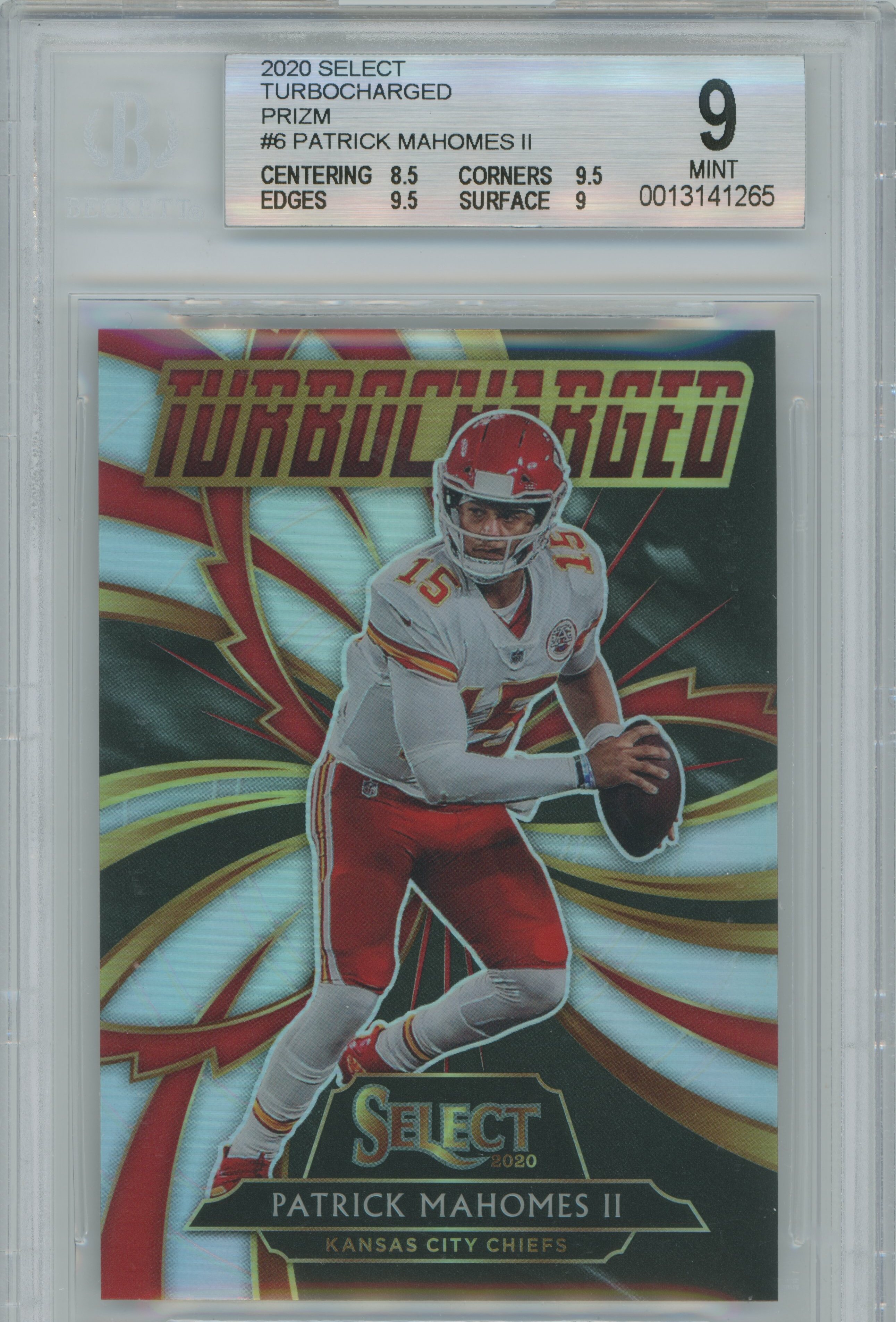 2020 Select Turbocharged Prizm Patrick Mahomes BGS 9