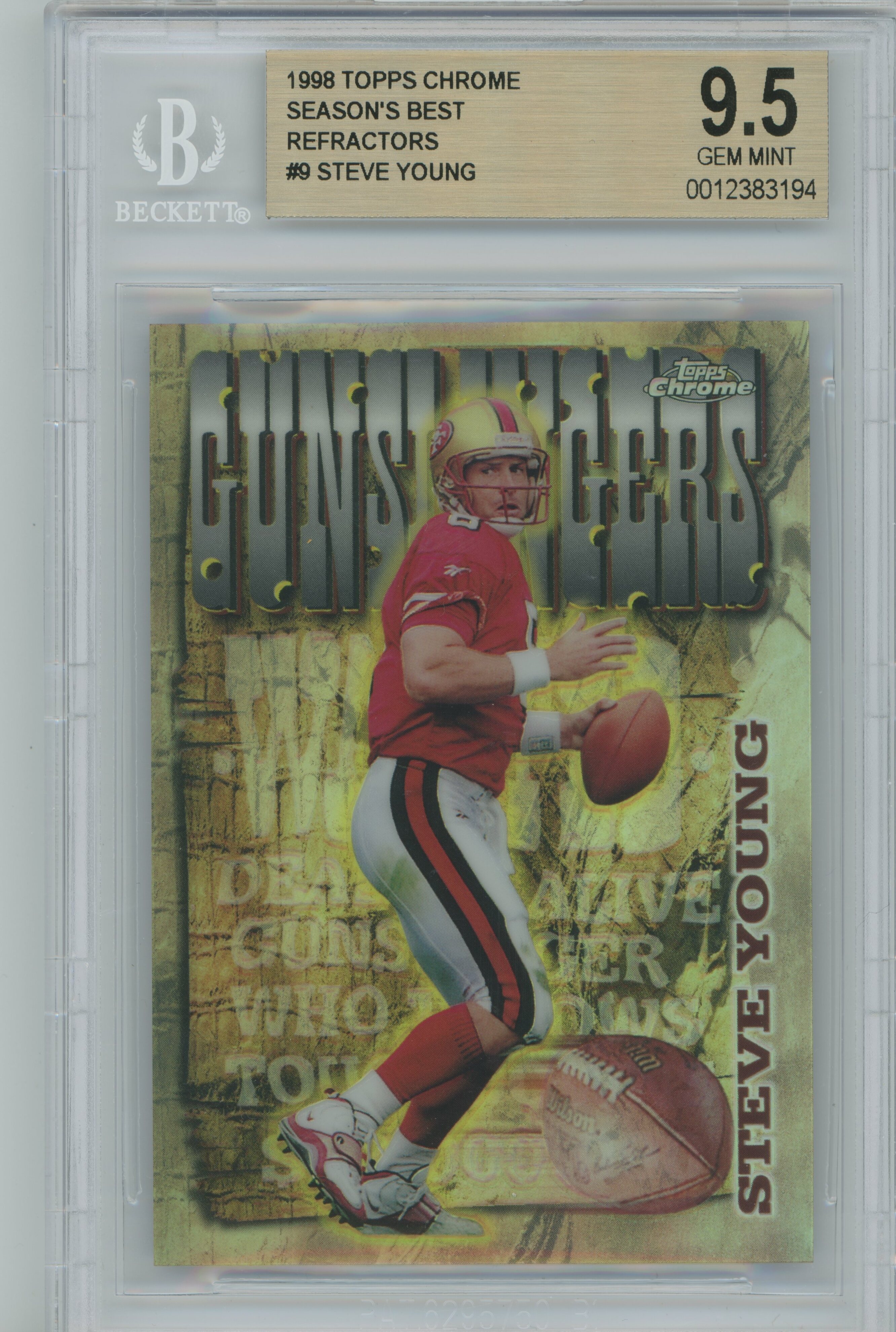 1998 Topps Chrome Season's Best Refractor Steve Young BGS 9.5
