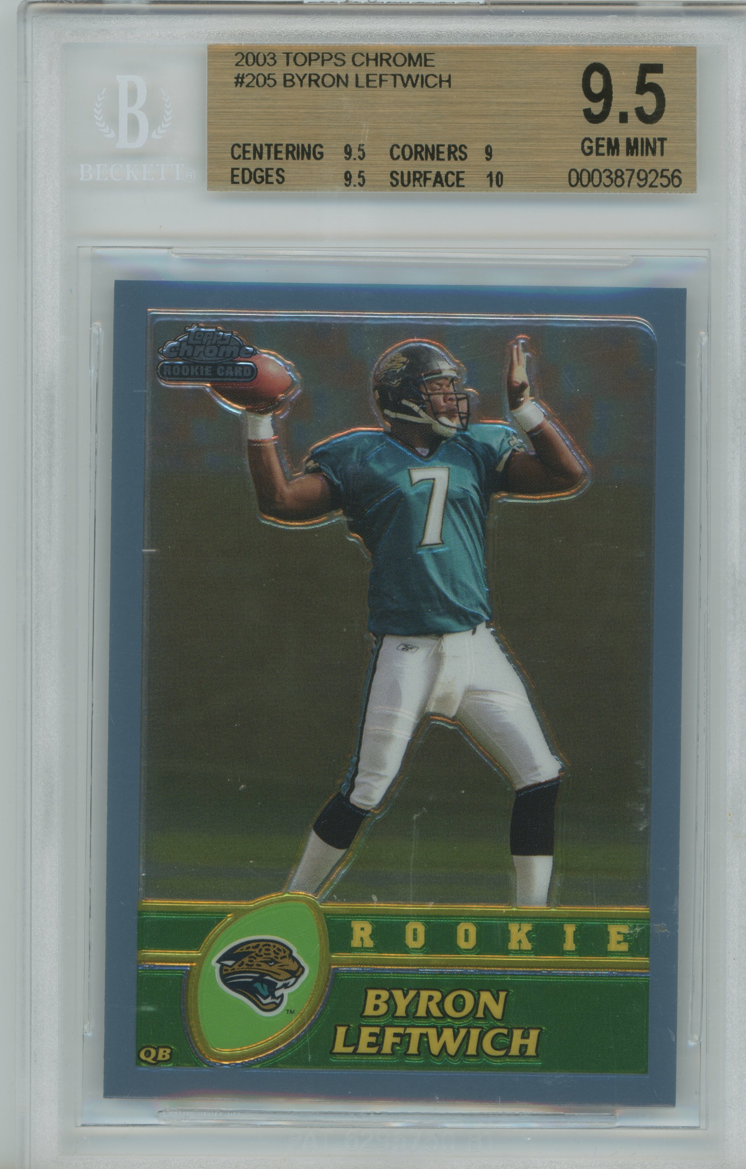 2003 Topps Chrome Byron Leftwich BGS 9.5