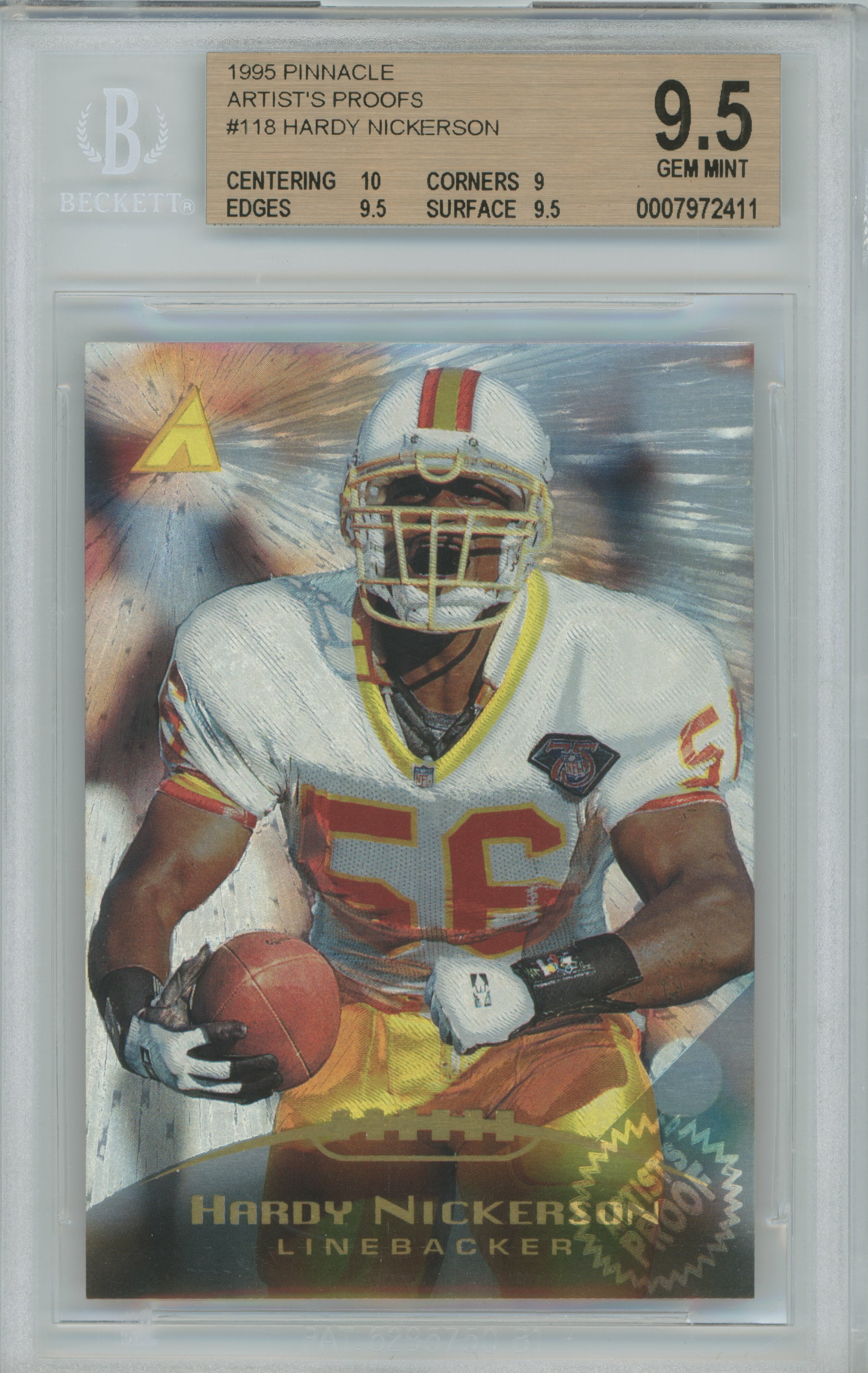 1995 Pinnace Artist's Proofs Hardy Nickerson BGS 9.5