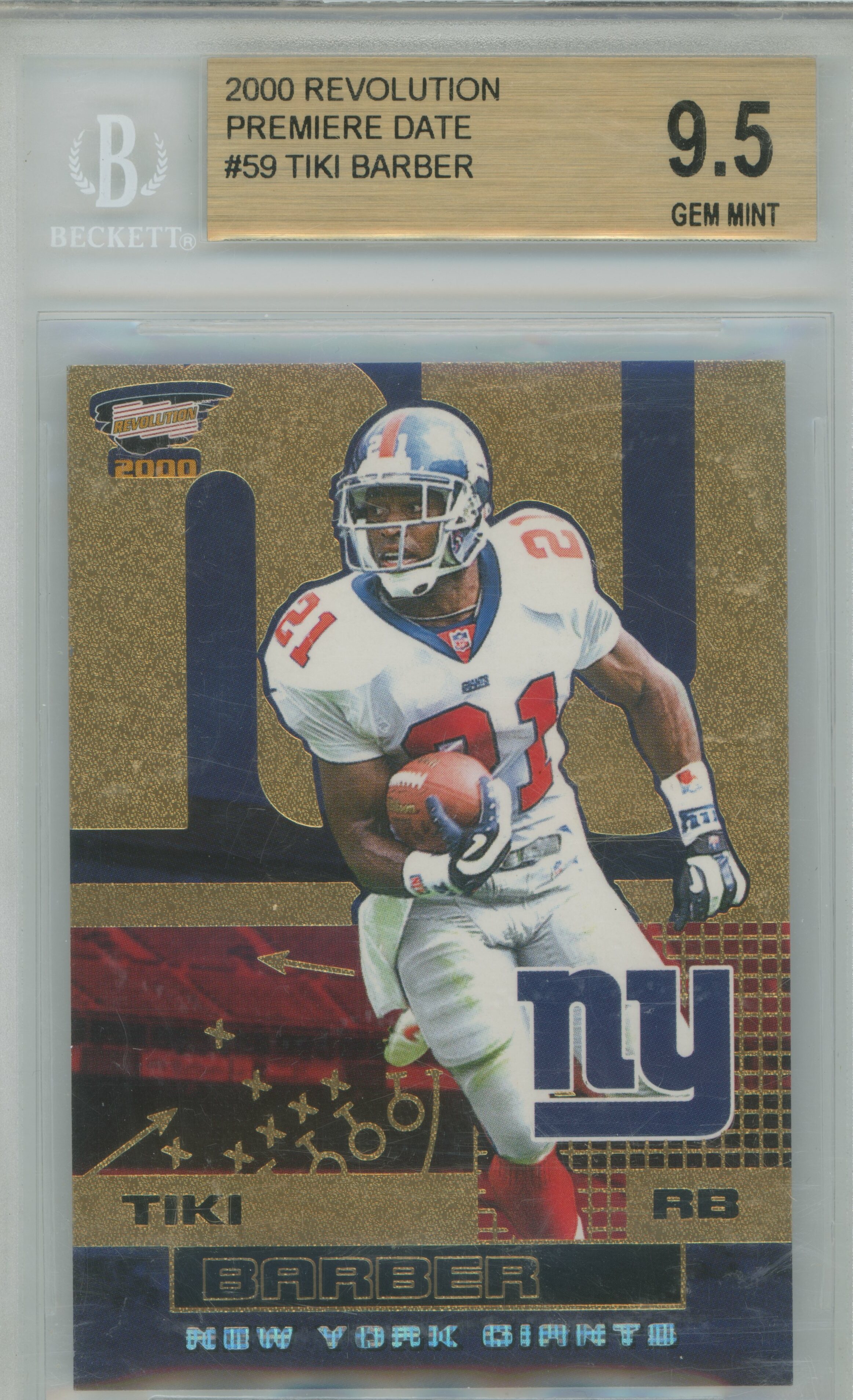 2000 Revolution Premiere Date Tiki Barber BGS 9.5