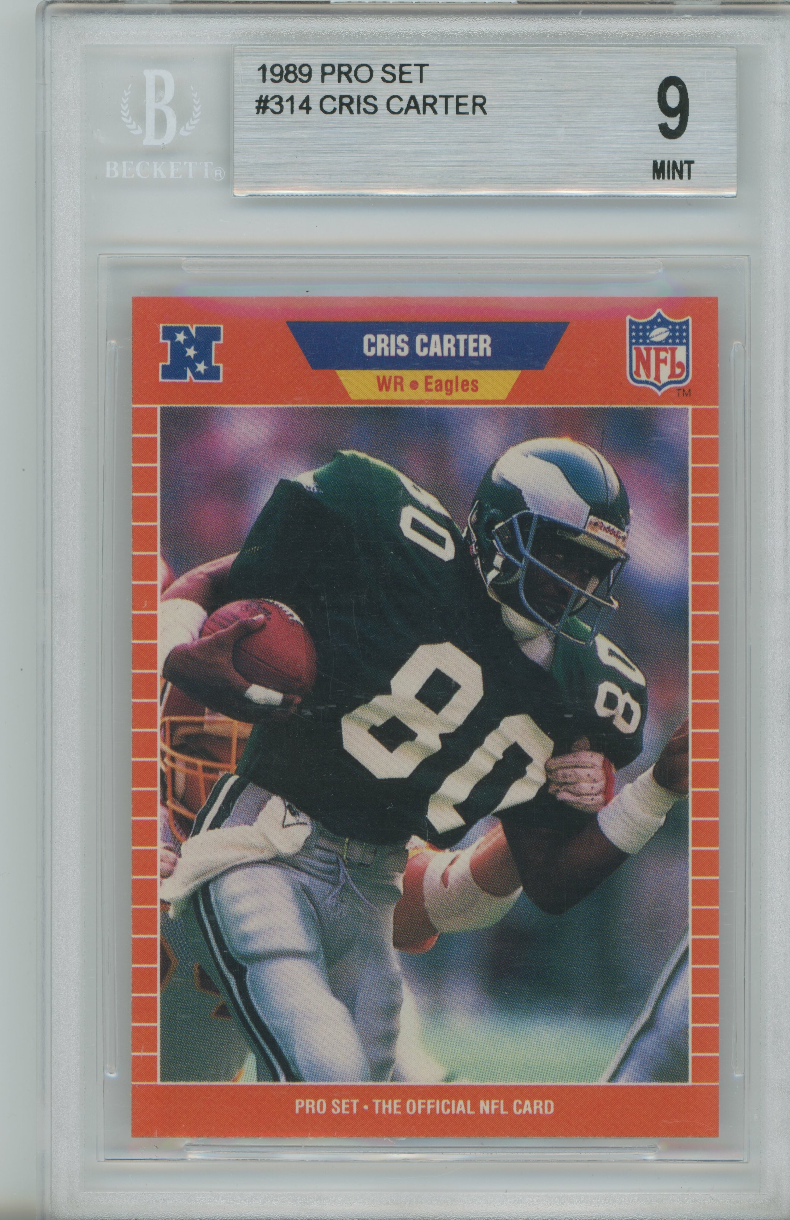 1989 Pro Set RC Cris Carter BGS 9