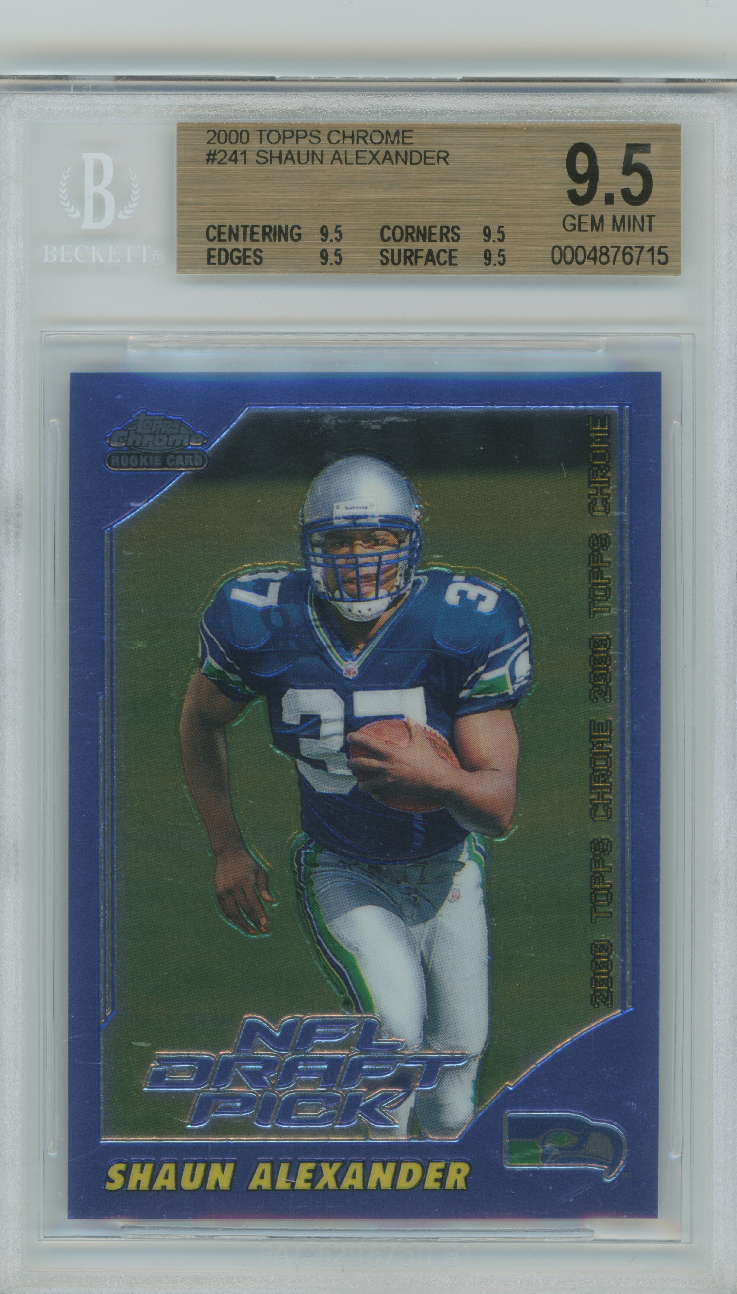 2000 Topps Chrome Shaun Alexander BGS 9.5