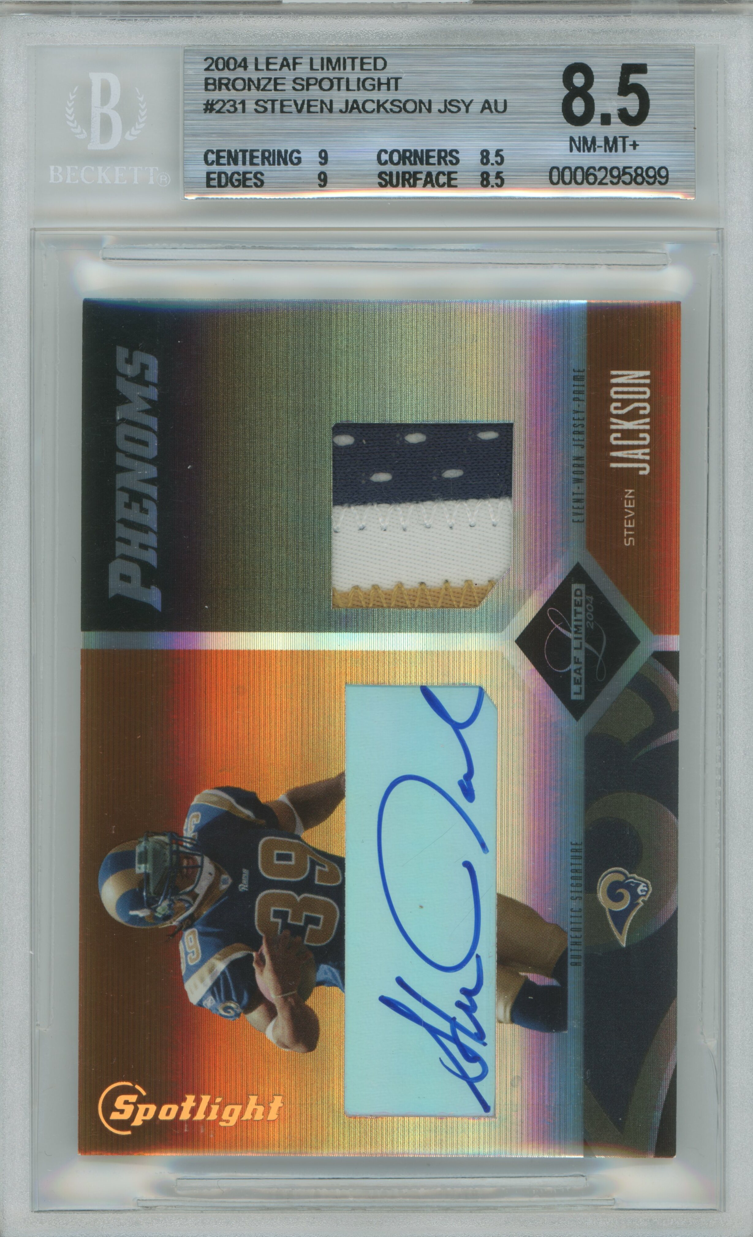 2004 Limited Bronze Spotlight RPA Steven Jackson BGS 8.5