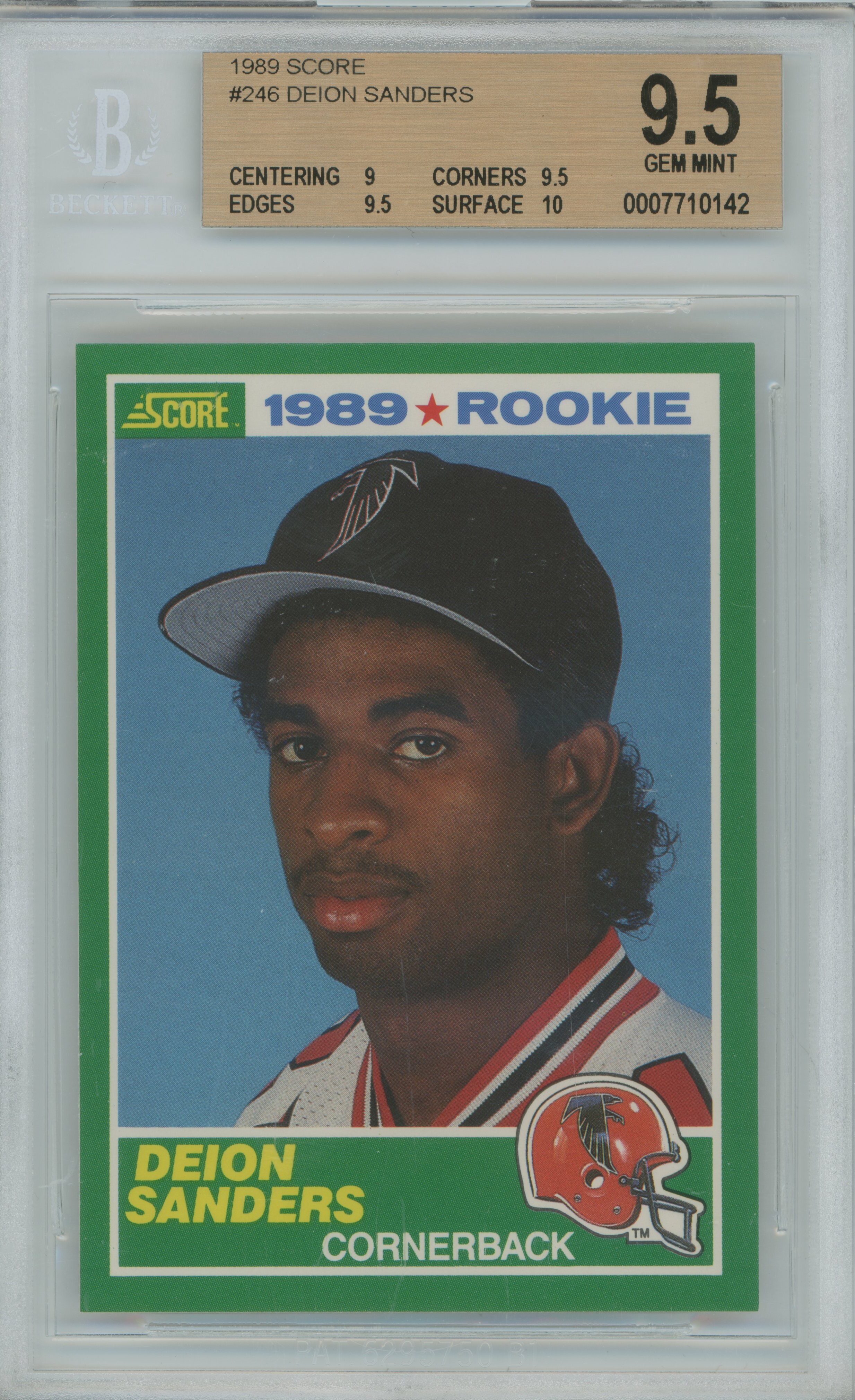 1989 Score RC Deion Sanders BGS 9.5