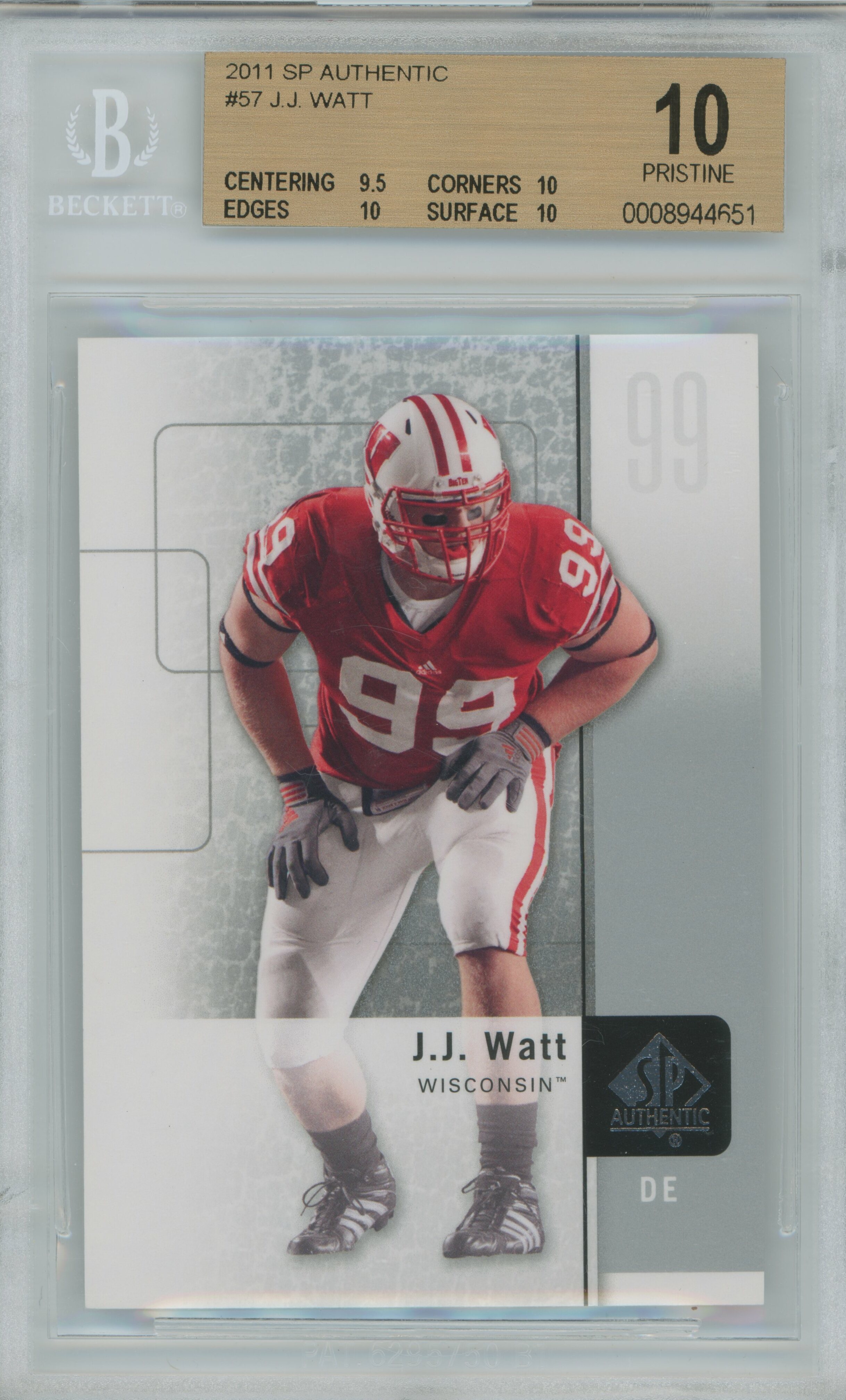 2011 SP Authentic RC JJ Watt BGS 10