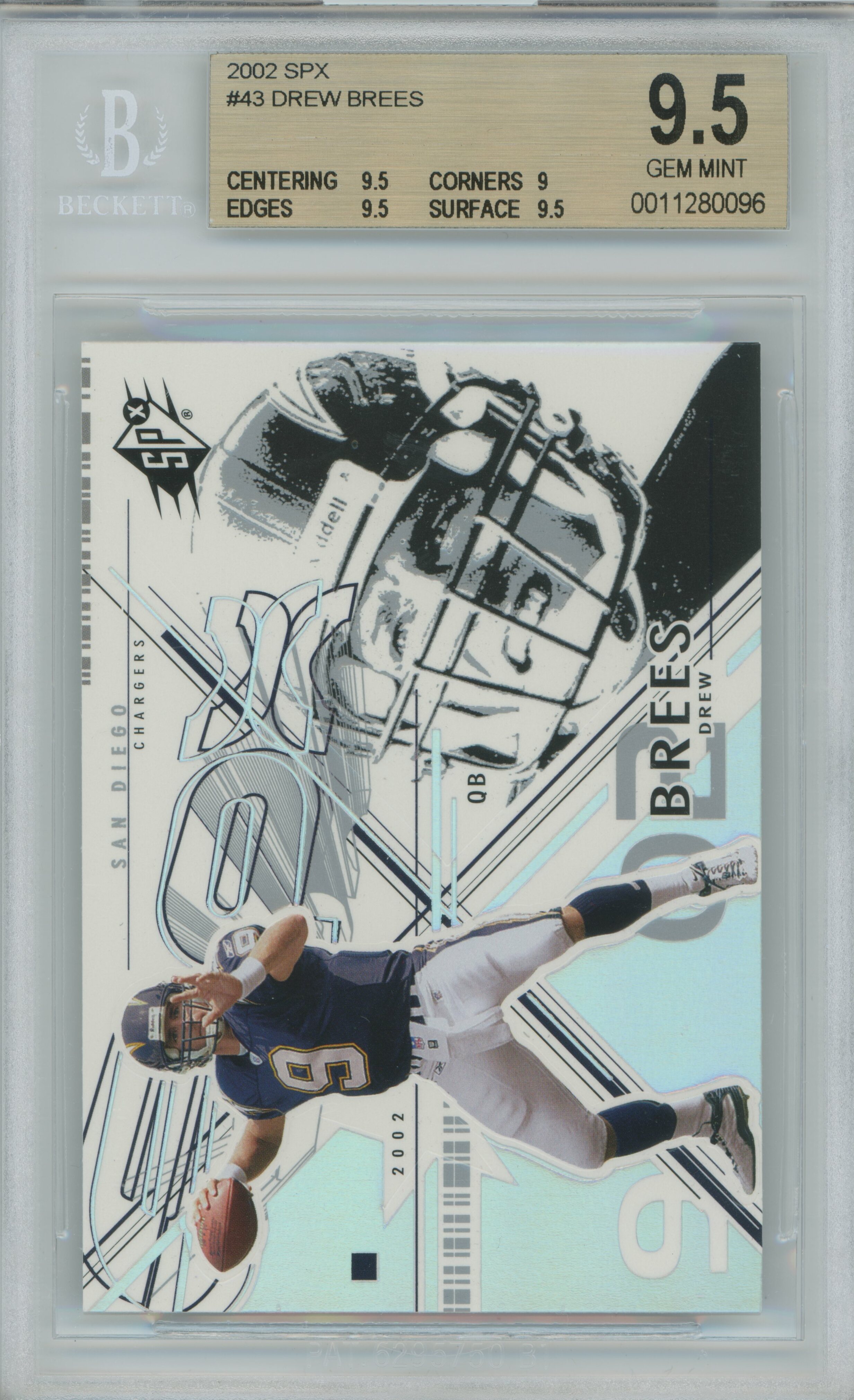 2002 SPx Drew Brees BGS 9.5