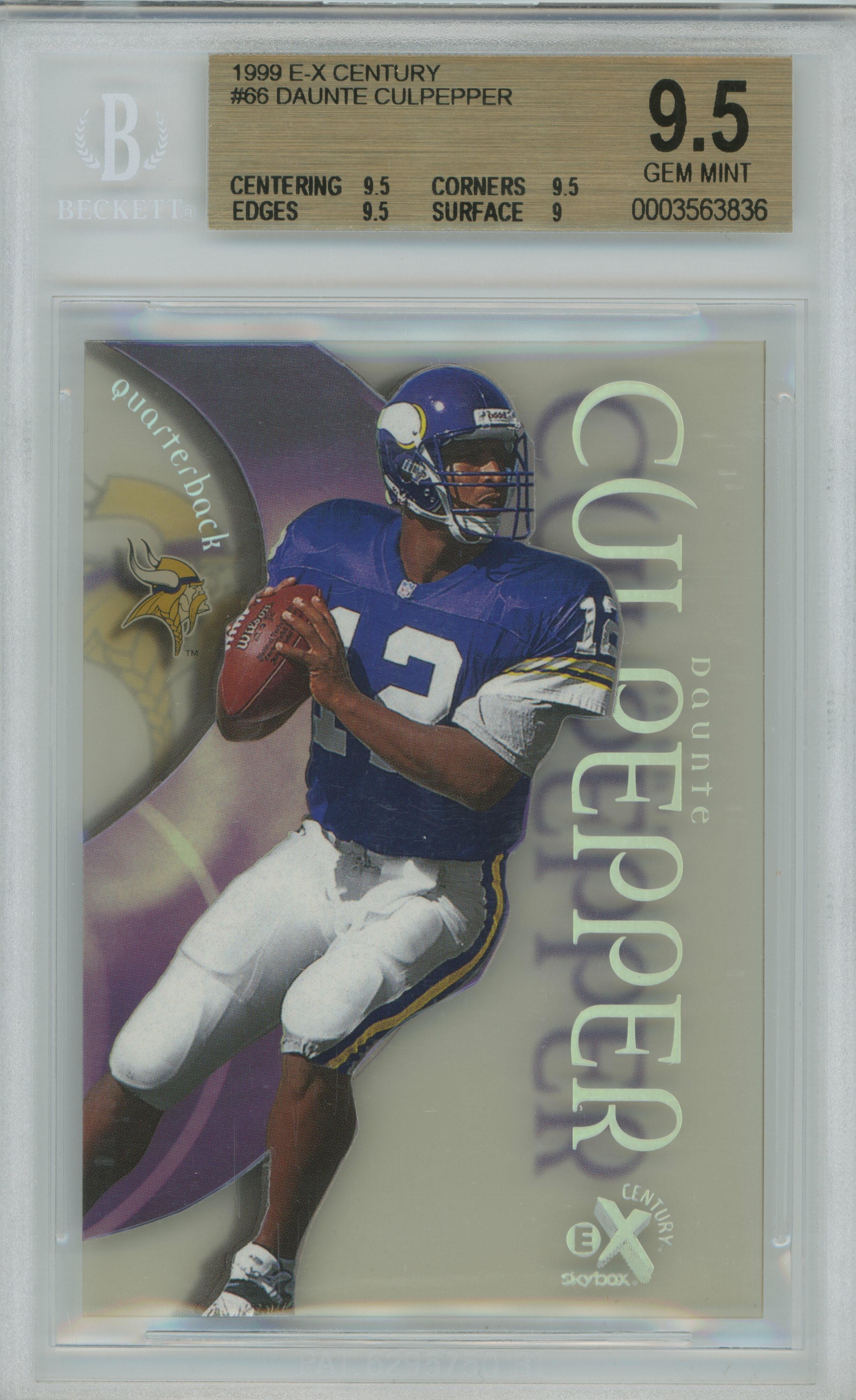 1999 E-X Century RC Daunte Culpepper BGS 9.5