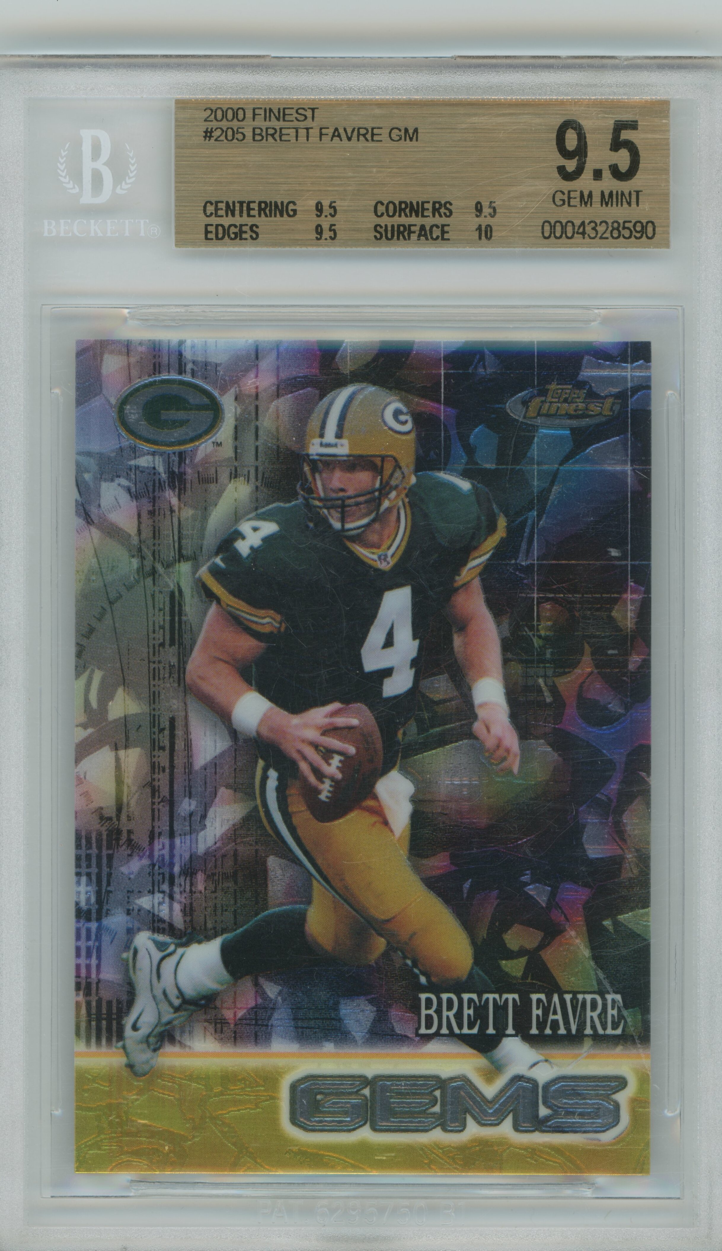 2000 Finest Gems Brett Favre BGS 9.5