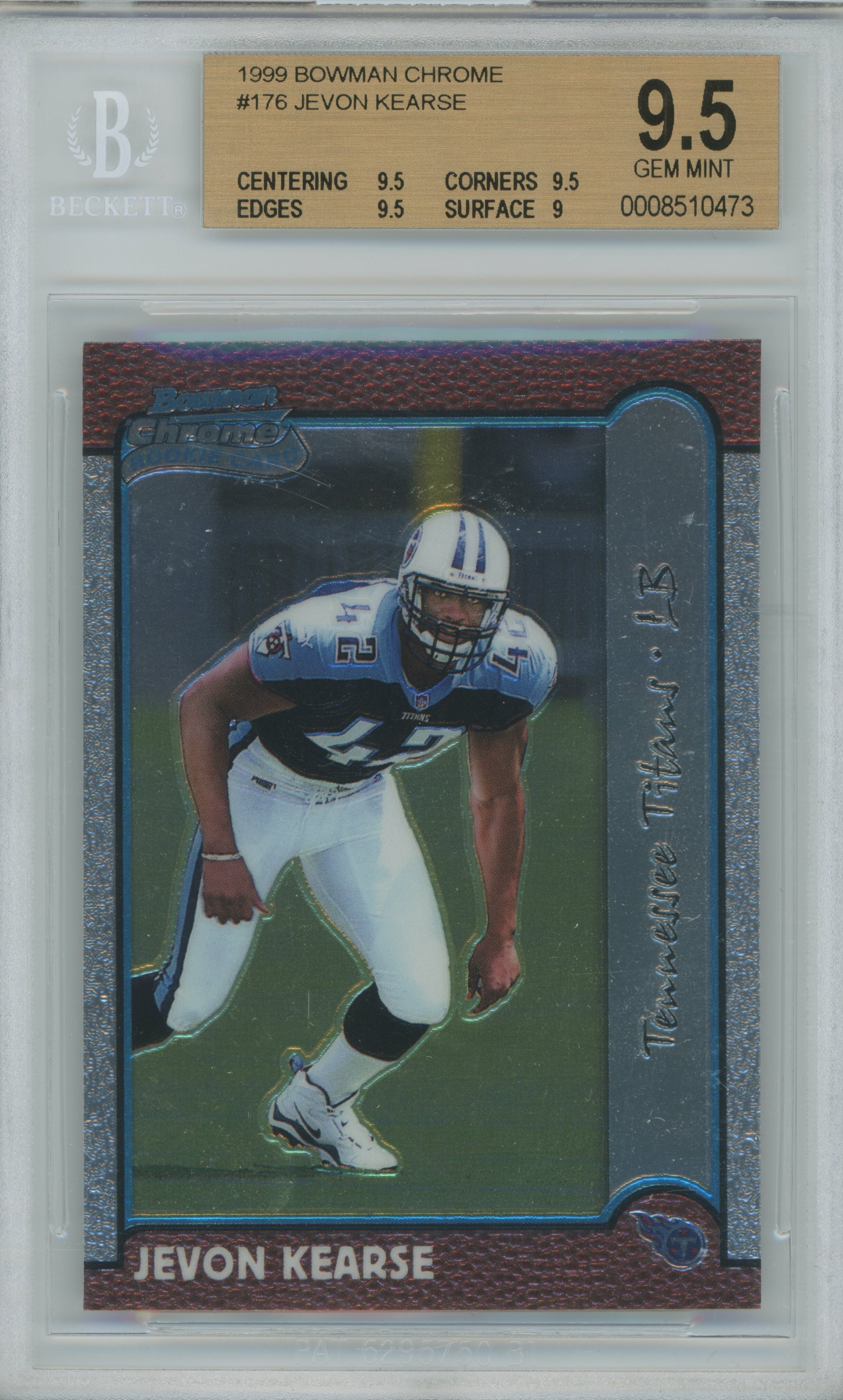 1999 Bowman Chrome RC Jevon Kearse BGS 9.5