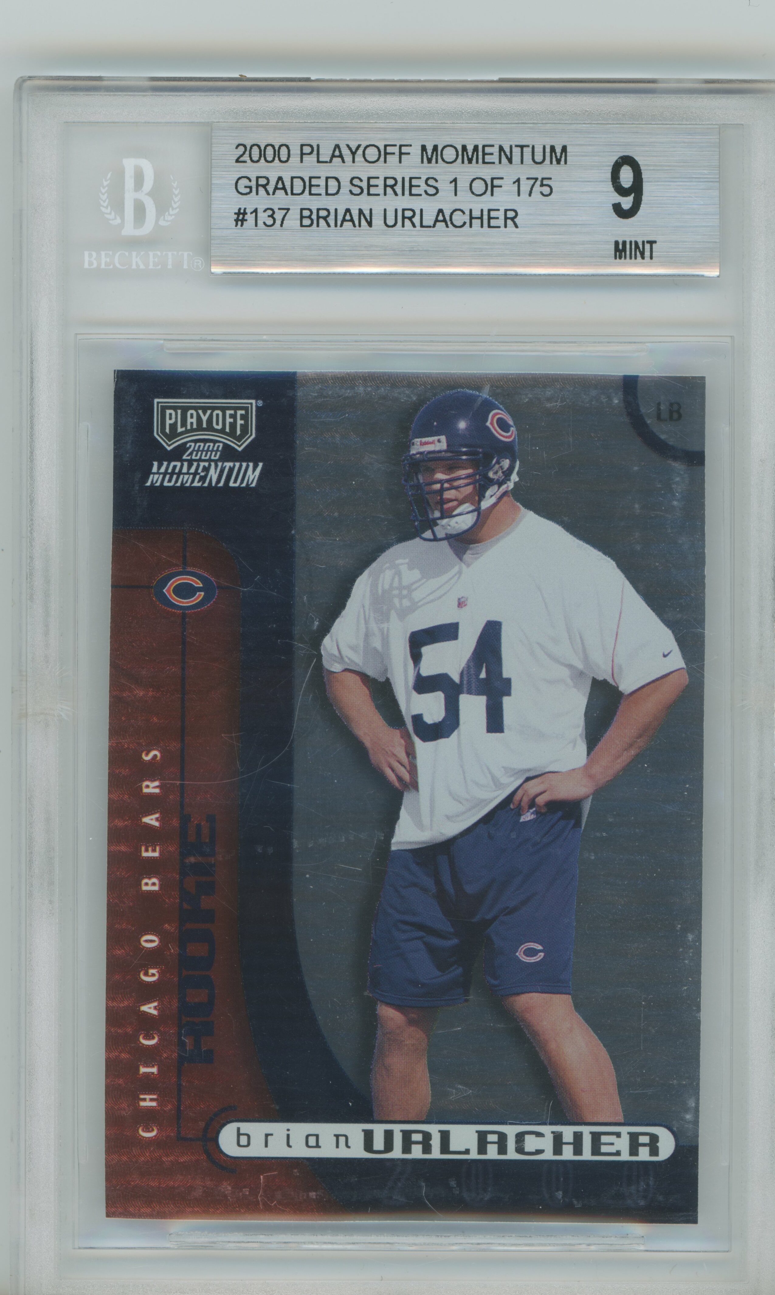 2000 Momentum Graded Series RC Brian Urlacher BGS 9