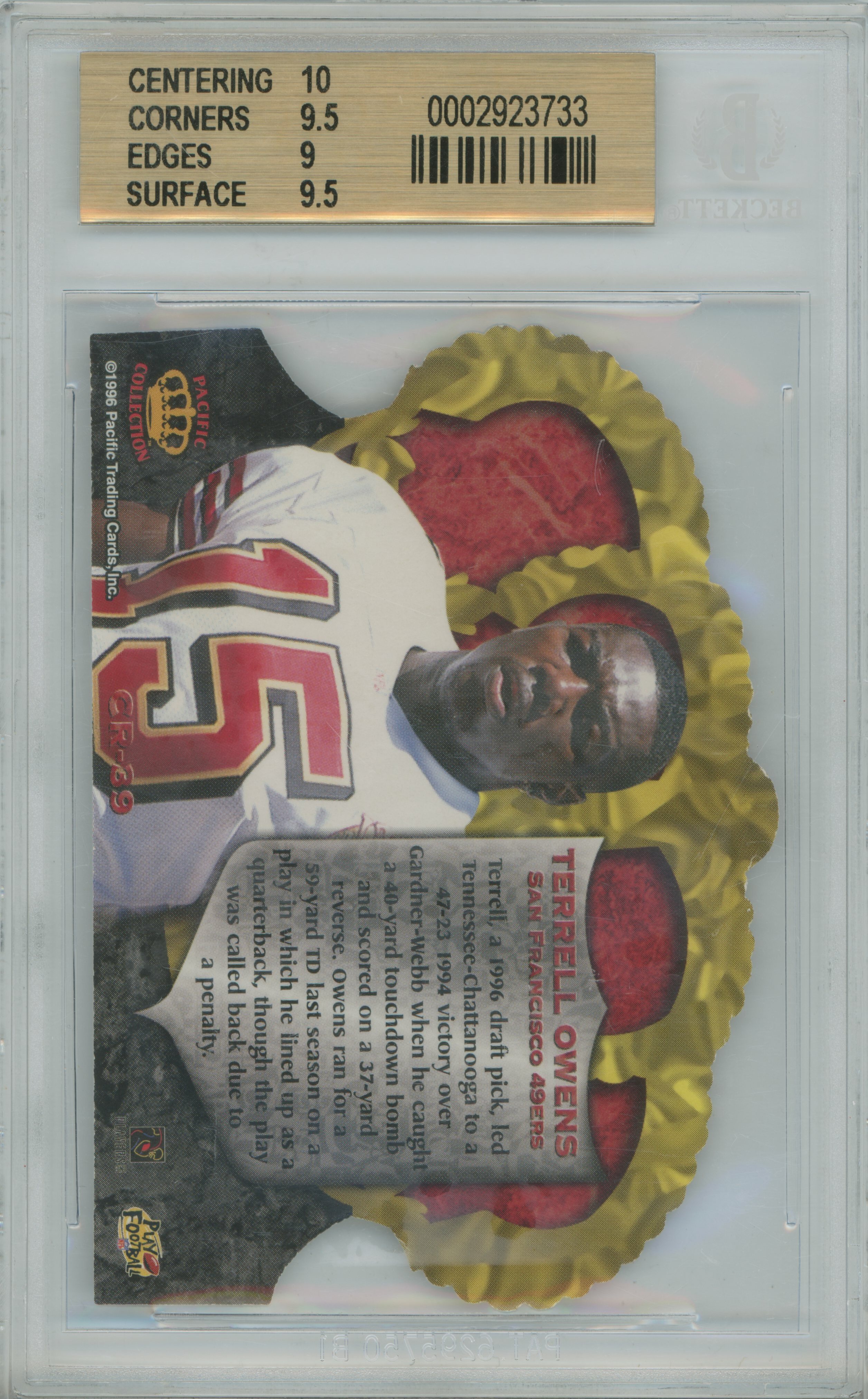 1996 Crown Royale RC Terrell Owens BGS 9.5