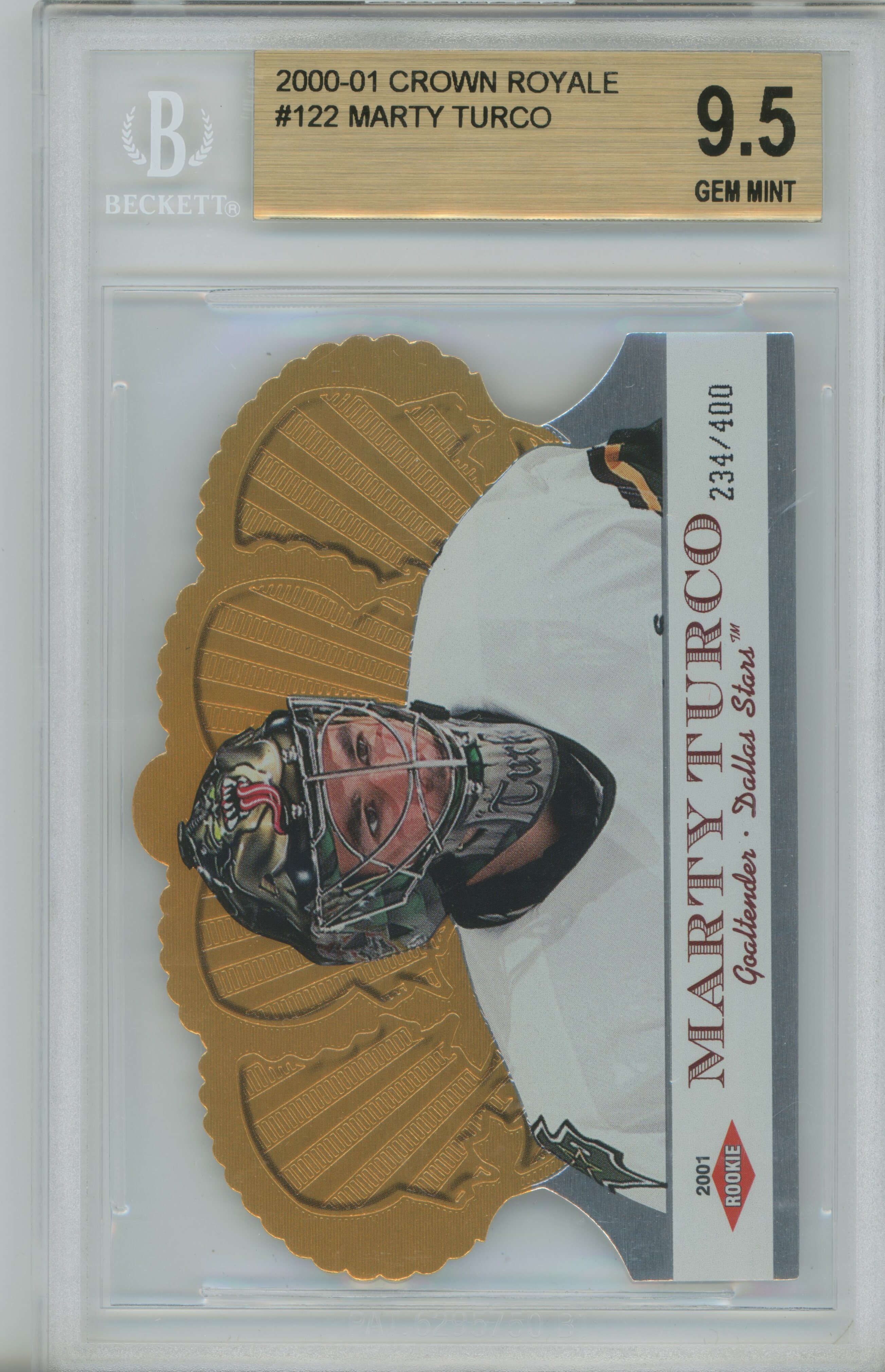 2000-01 Crown Royale RC Marty Turco BGS 9.5