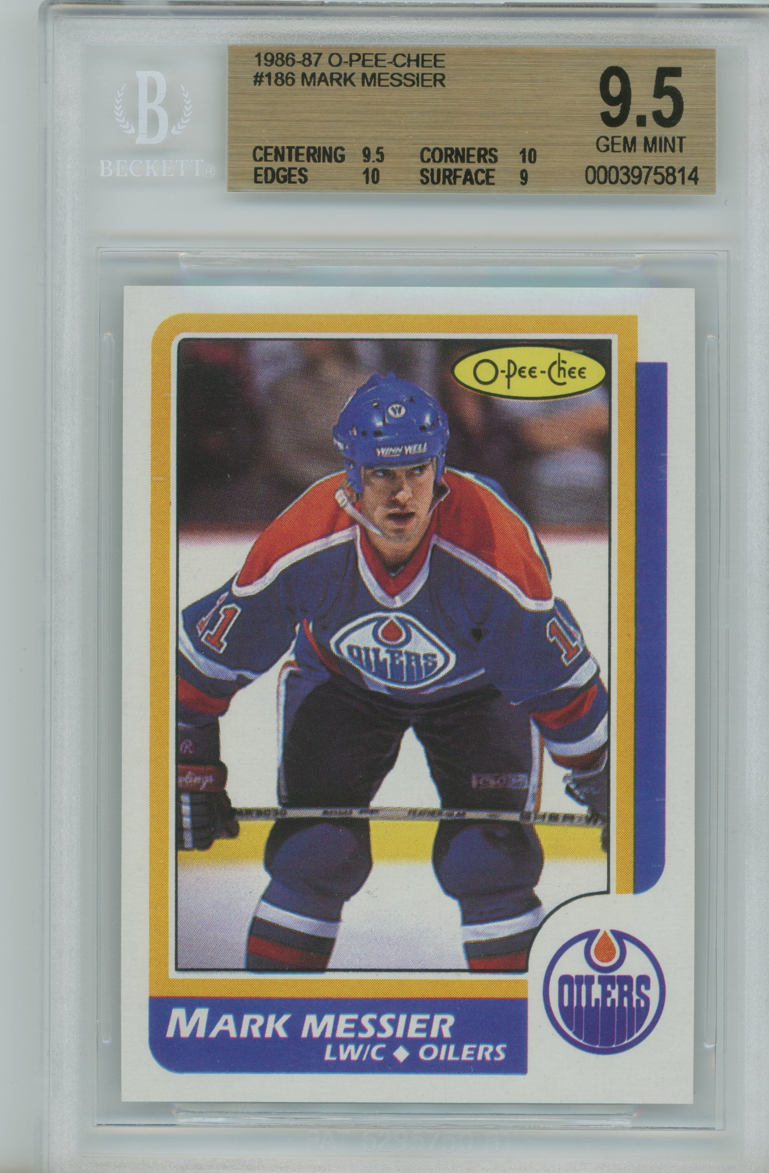 1986-87 O-Pee-Chee Mark Messier BGS 9.5