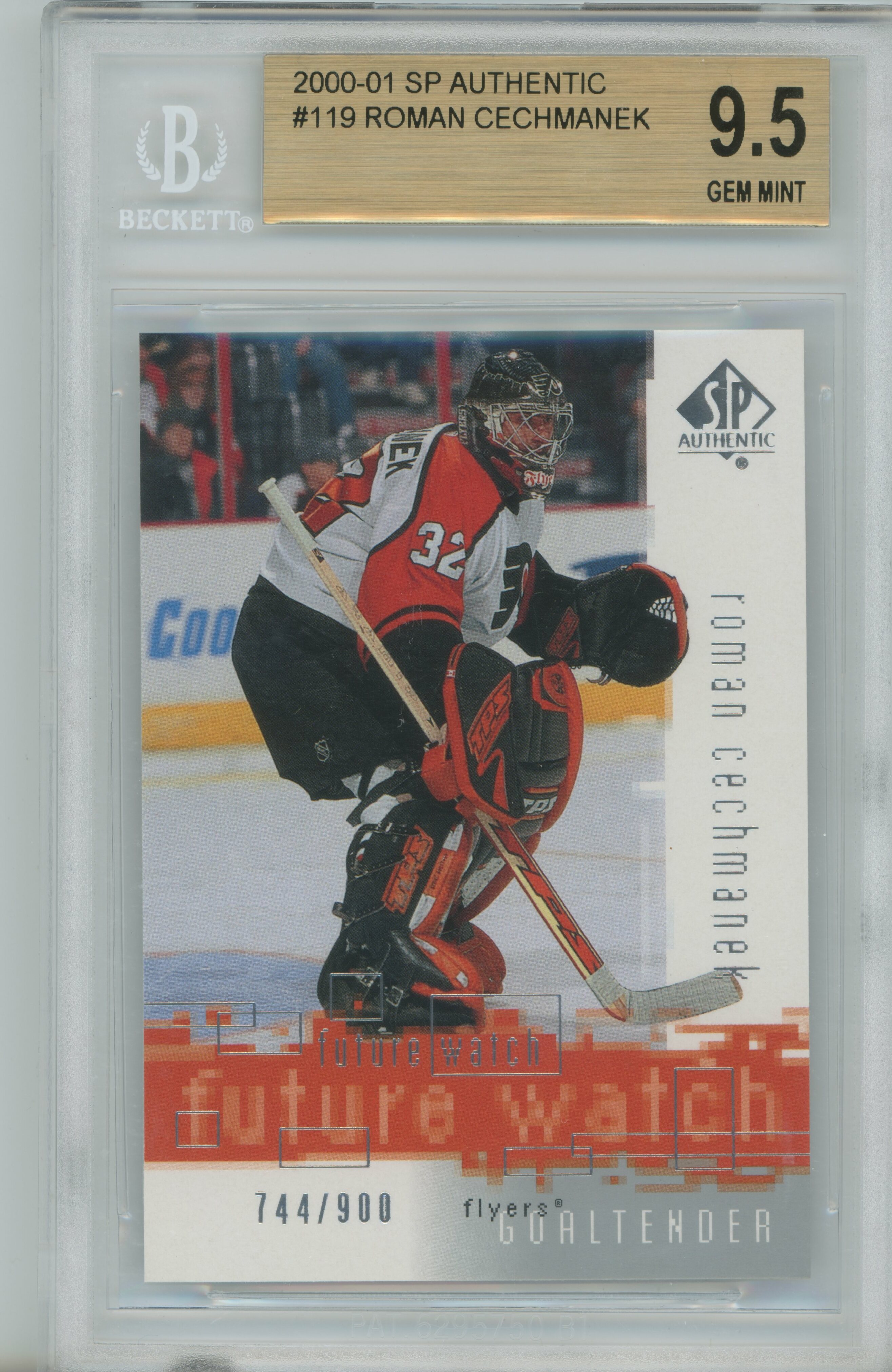 2000-01 SP Authentic Roman Cechmanek BGS 9.5