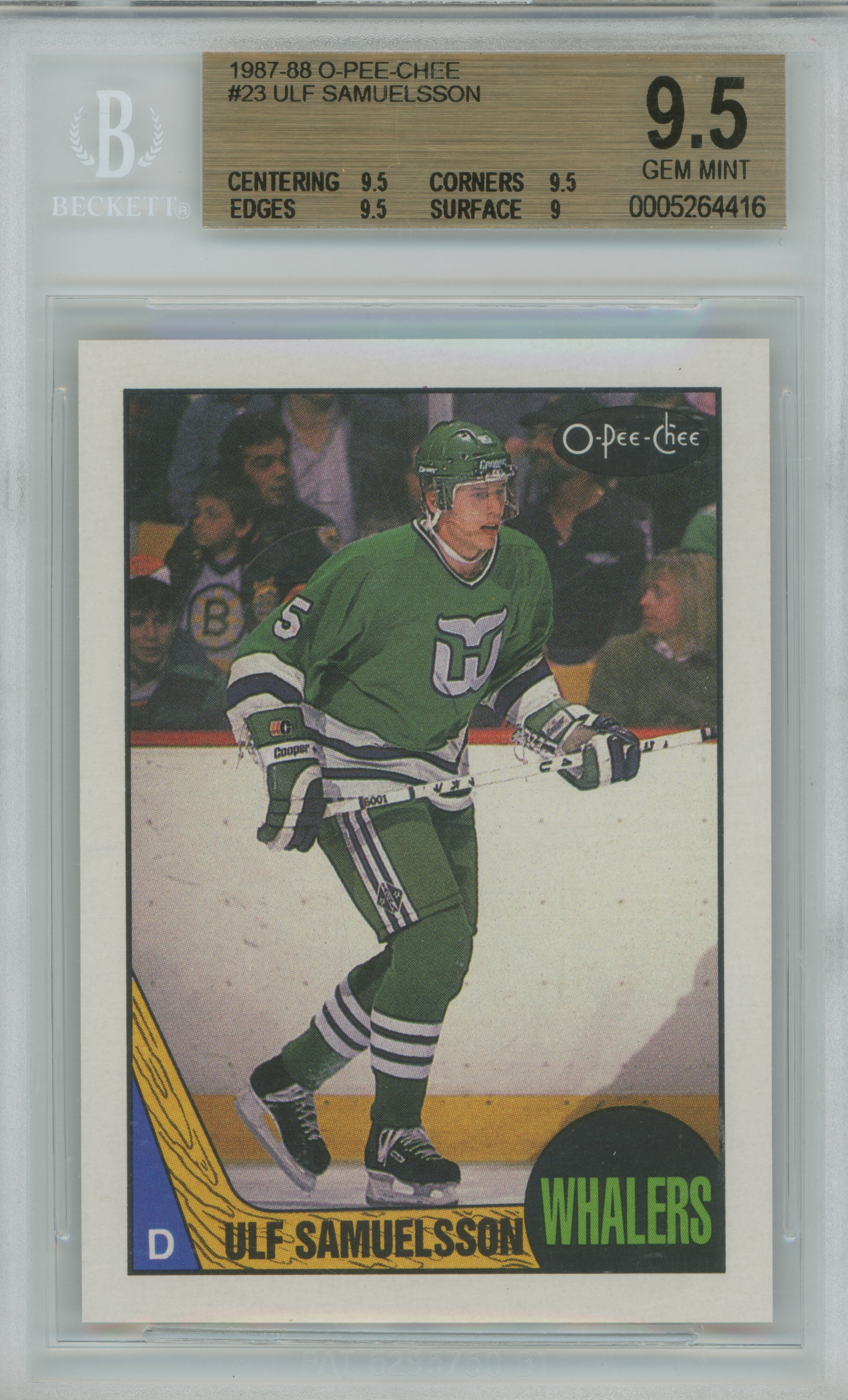 1987-88 O-Pee-Chee Ulf Samuelsson BGS 9.5