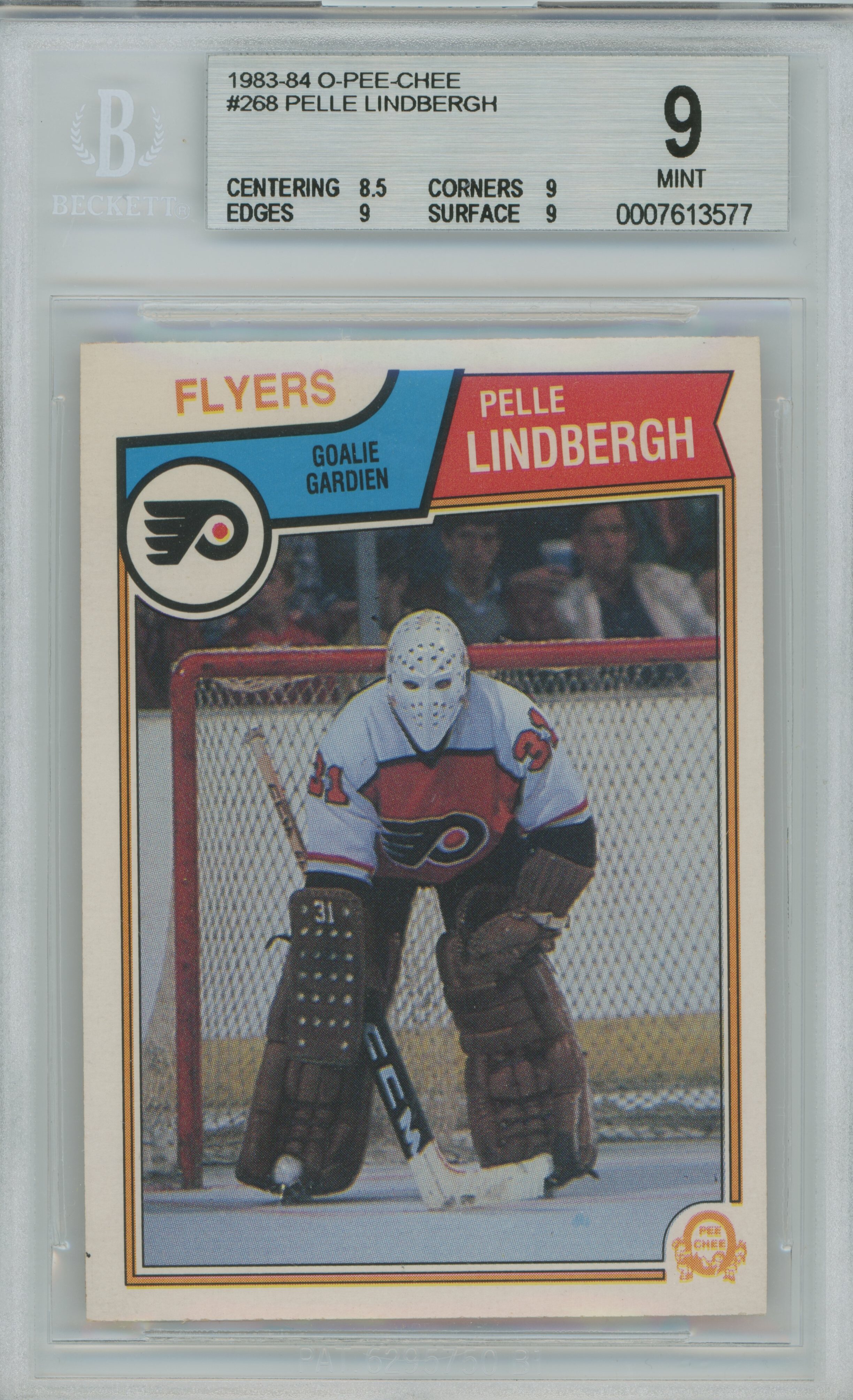 1983-84 O-Pee-Chee RC Pelle Lindbergh BGS 9