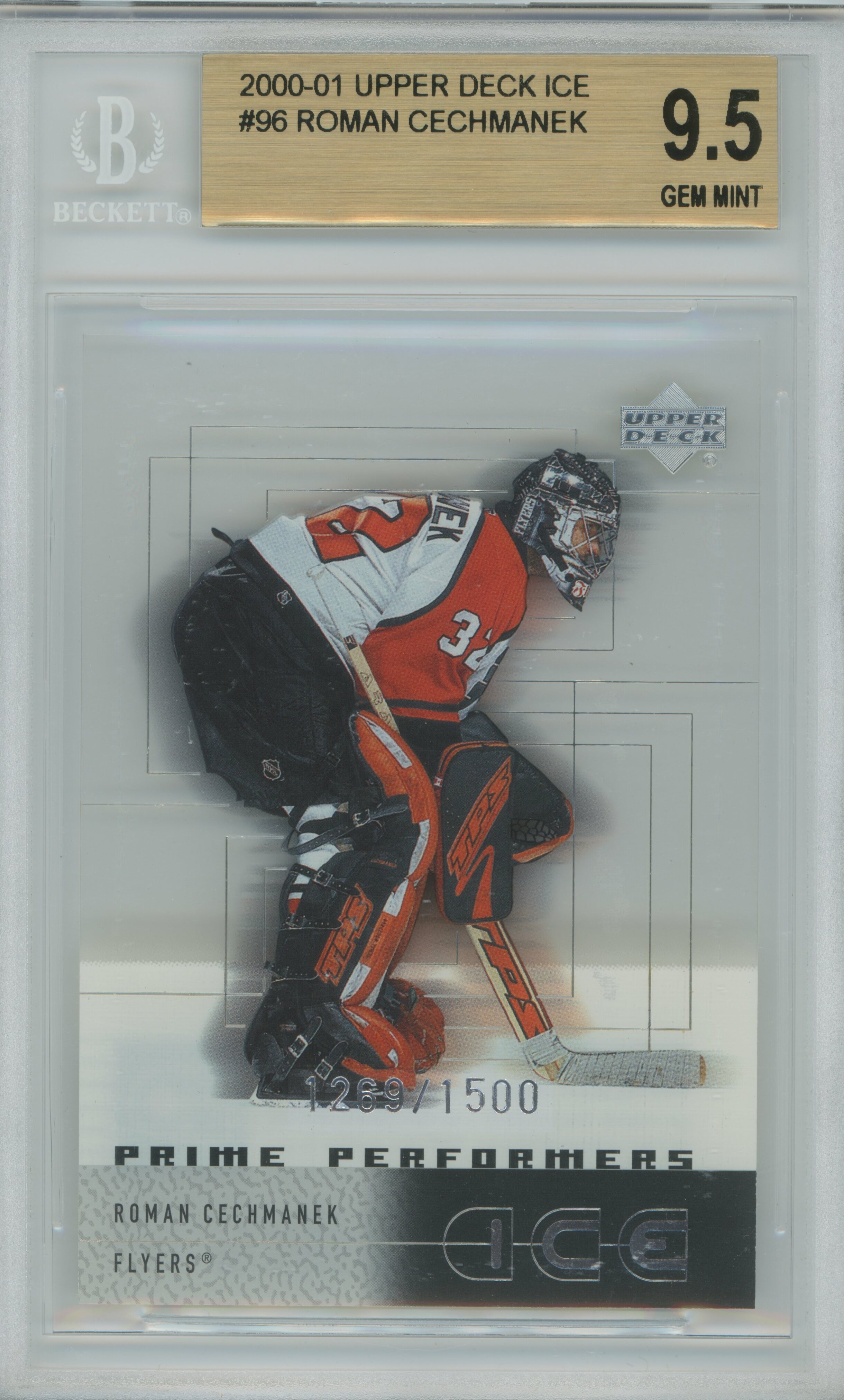 2000-01 Ice RC Roman Cechmanek BGS 9.5