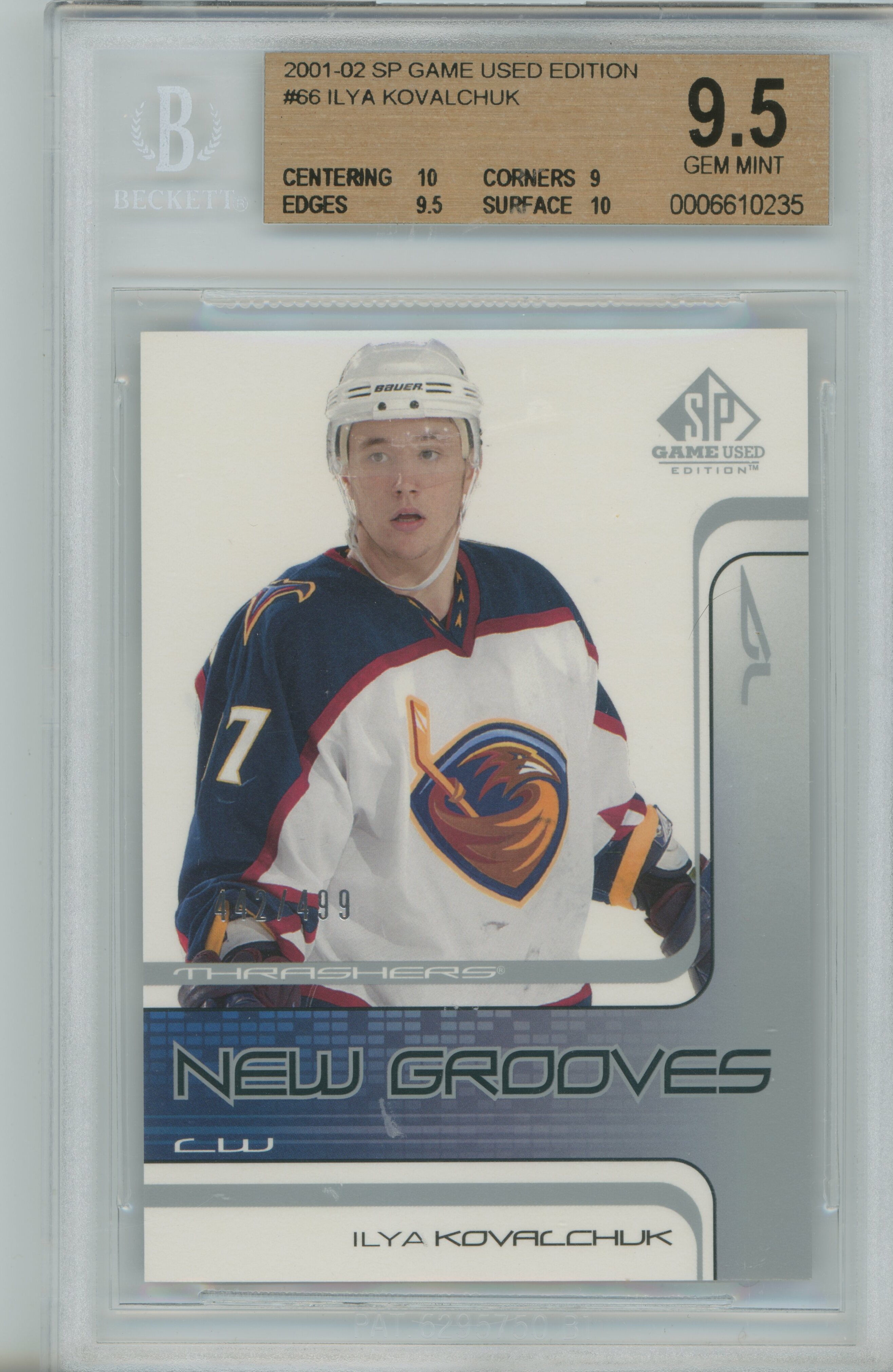 2001-02 SP Game Used Ilya Kovalchuk BGS 9.5