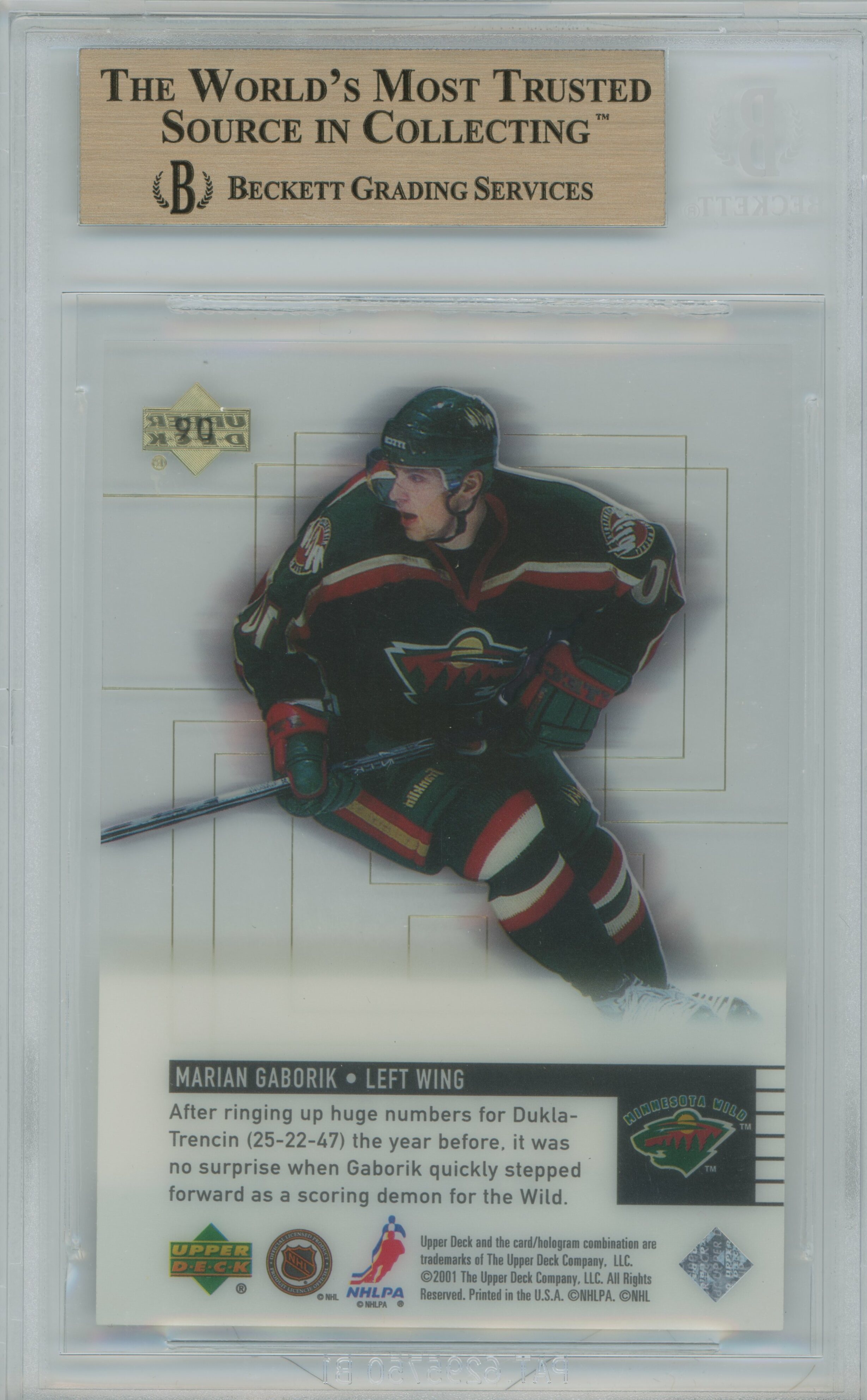 2000-01 Ice RC Marian Gaborik BGS 9.5