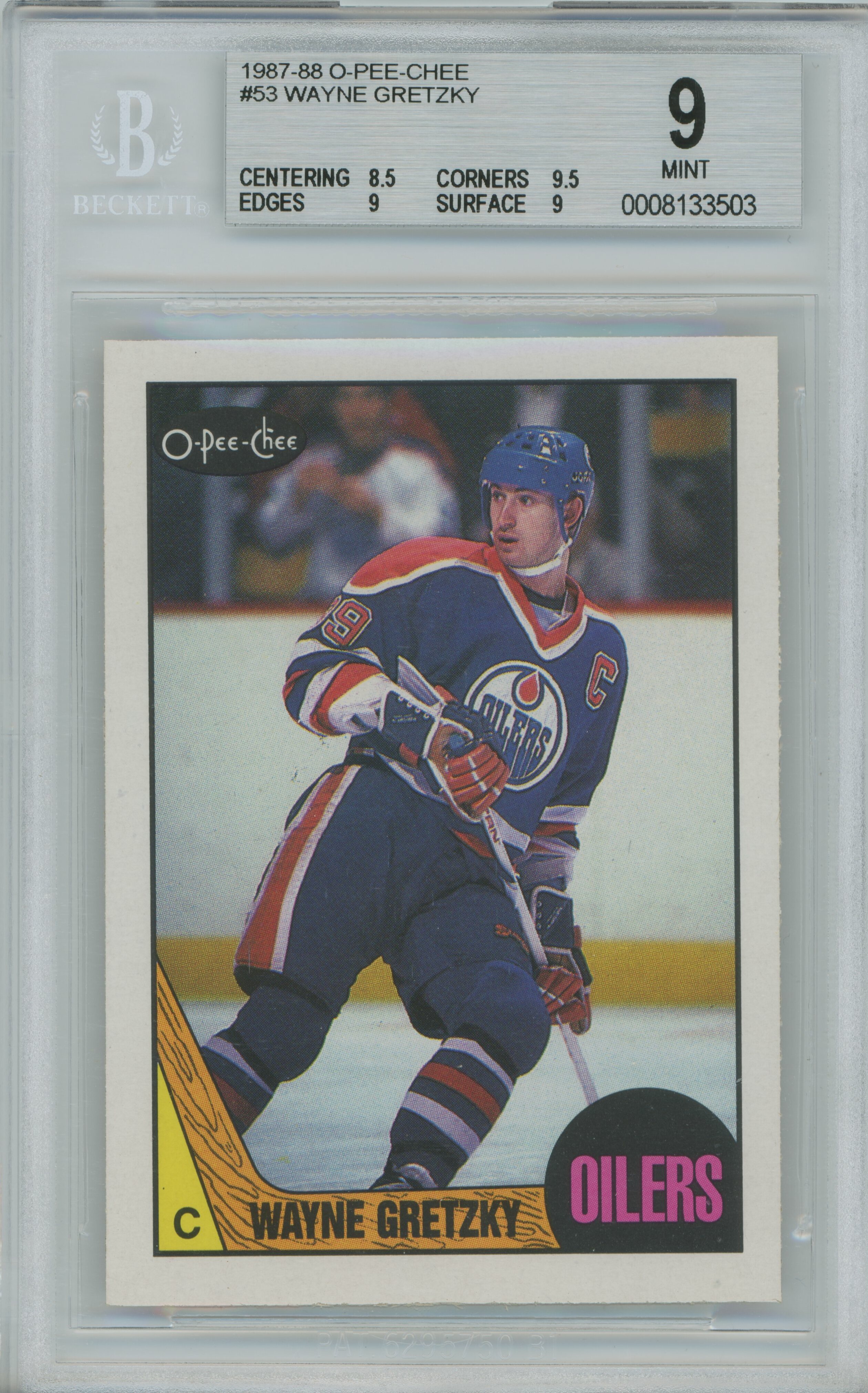 1987-88 O-Pee-Chee Wayne Gretzky BGS 9