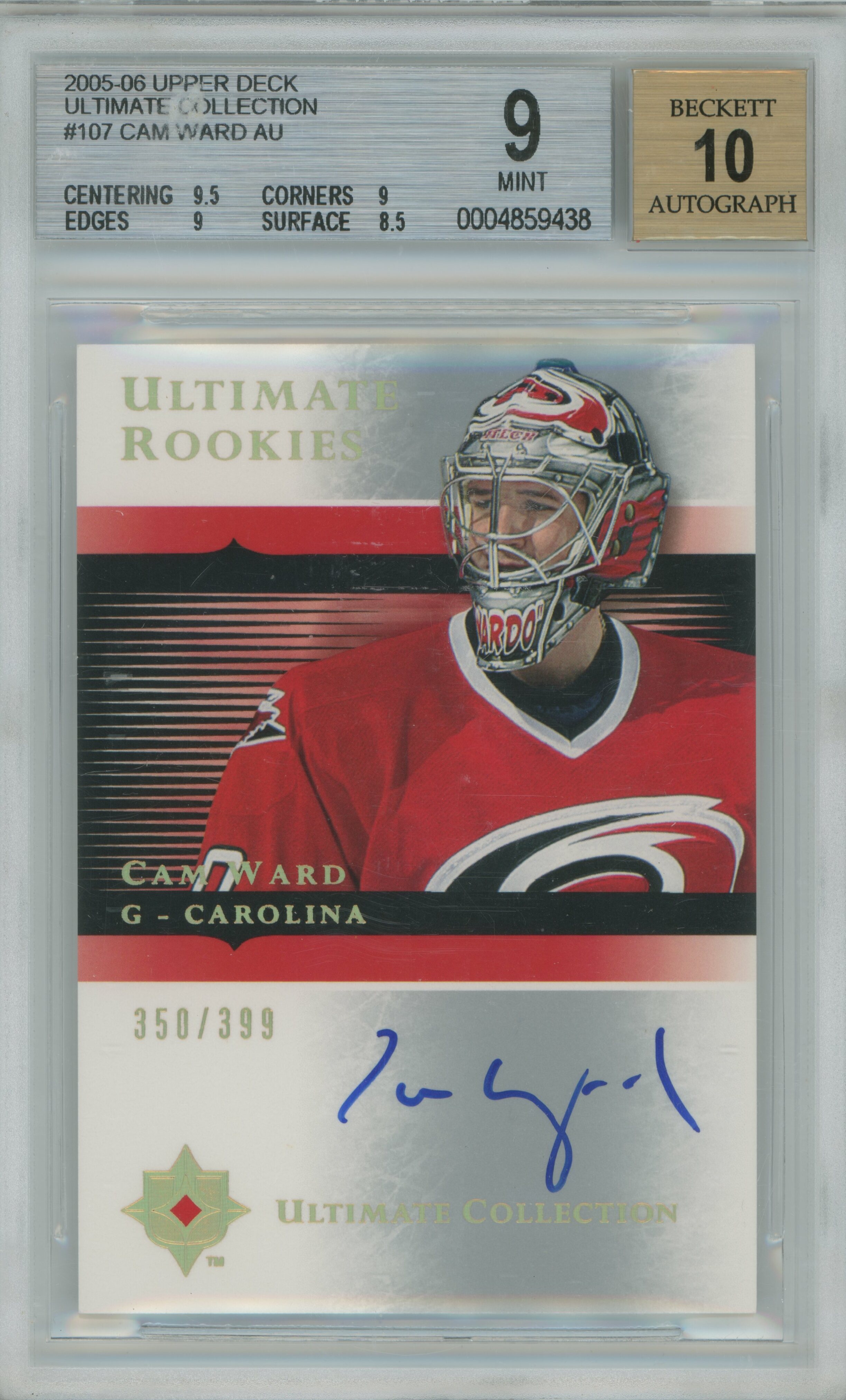 2005-06 Ultimate Collection Auto RC Cam Ward BGS 9