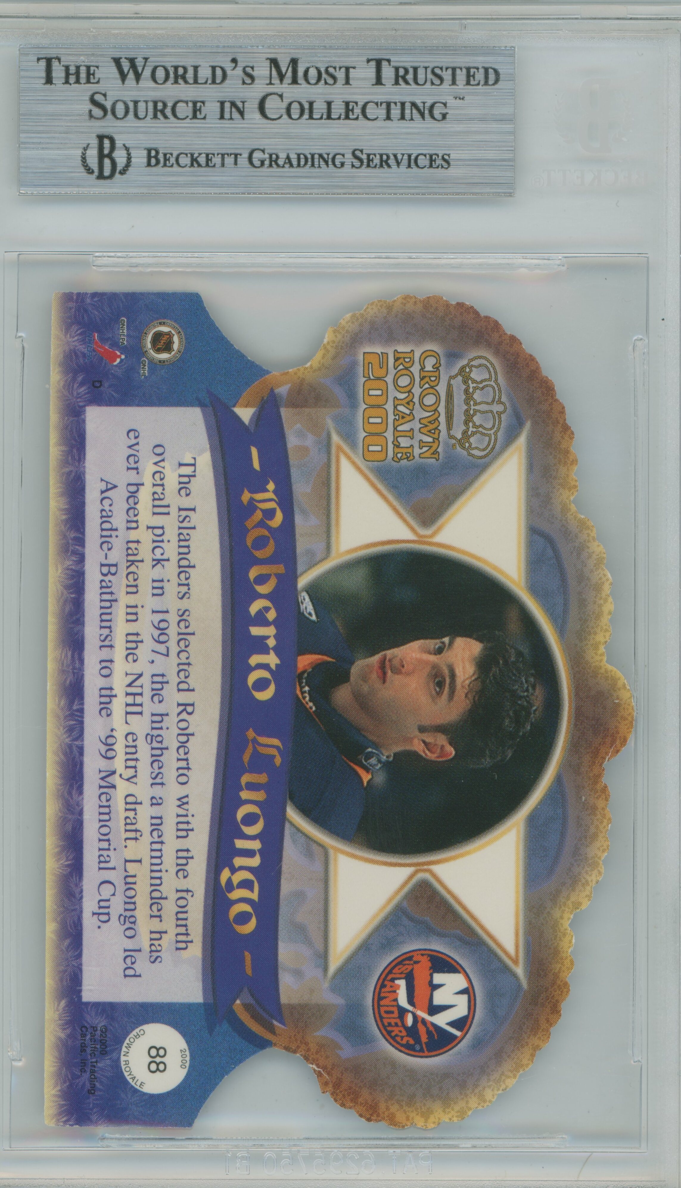 1999-00 Crown Royale Roberto Luongo BGS 9