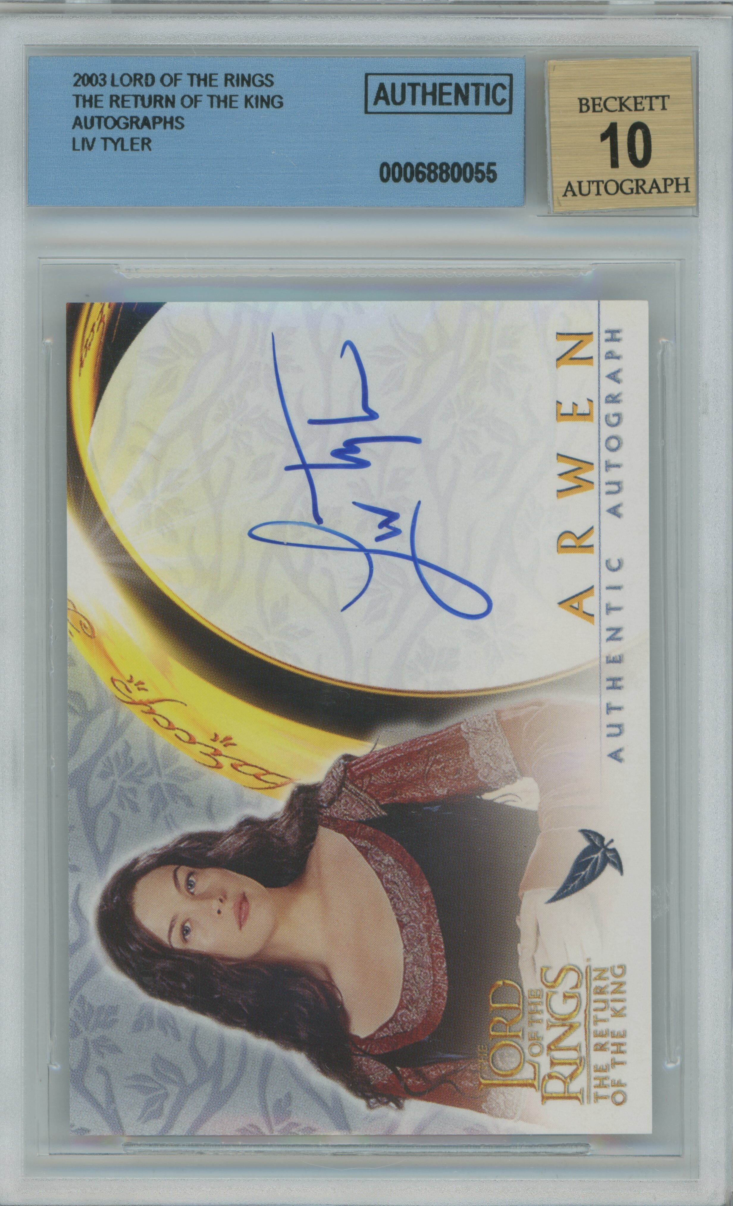 2003 Lord of the Rings Return of the King Auto Liv Tyler BGS