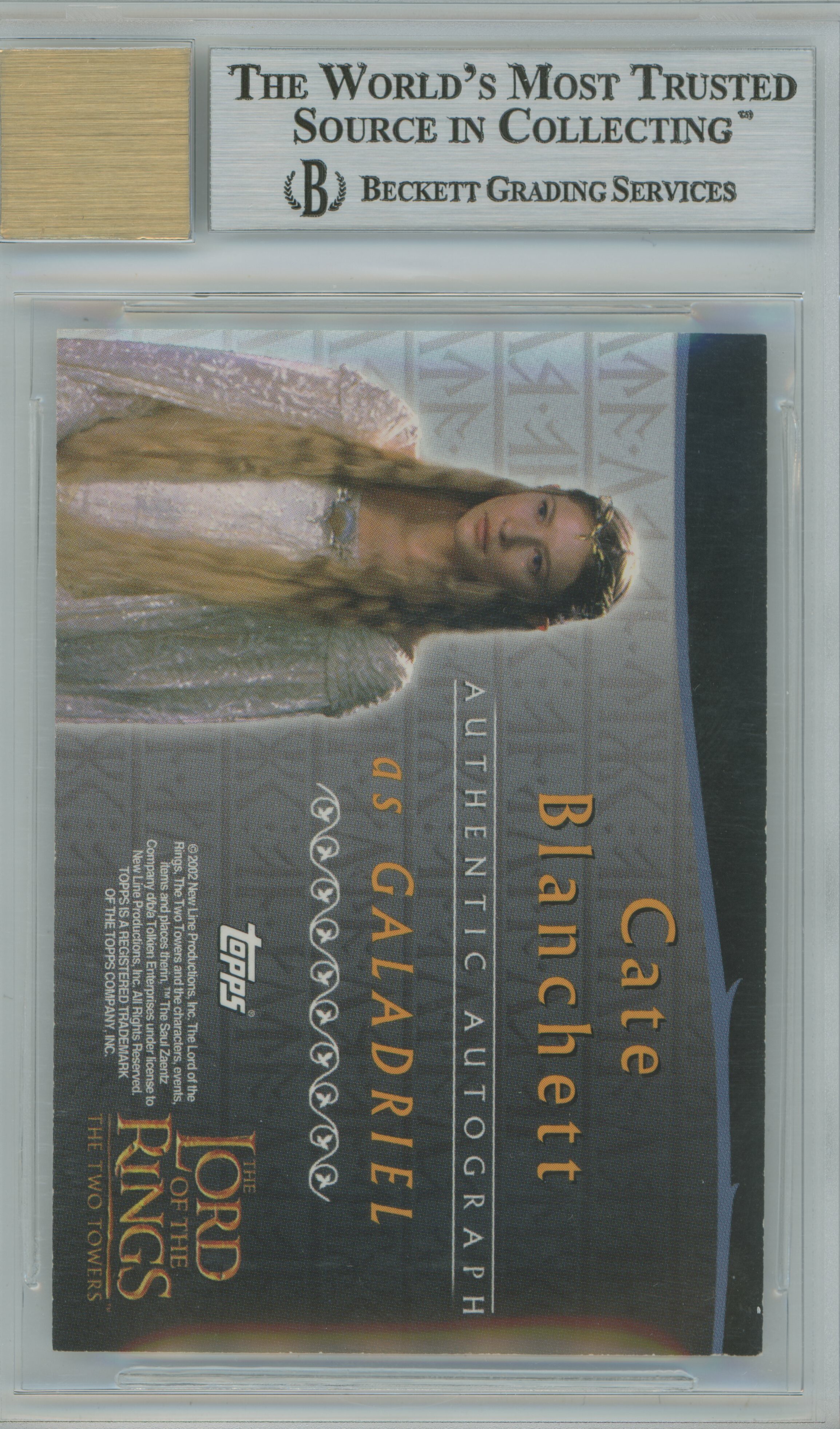 2002 Lord of the Rings The Two Towers Auto Cate Blanchett BGS 9