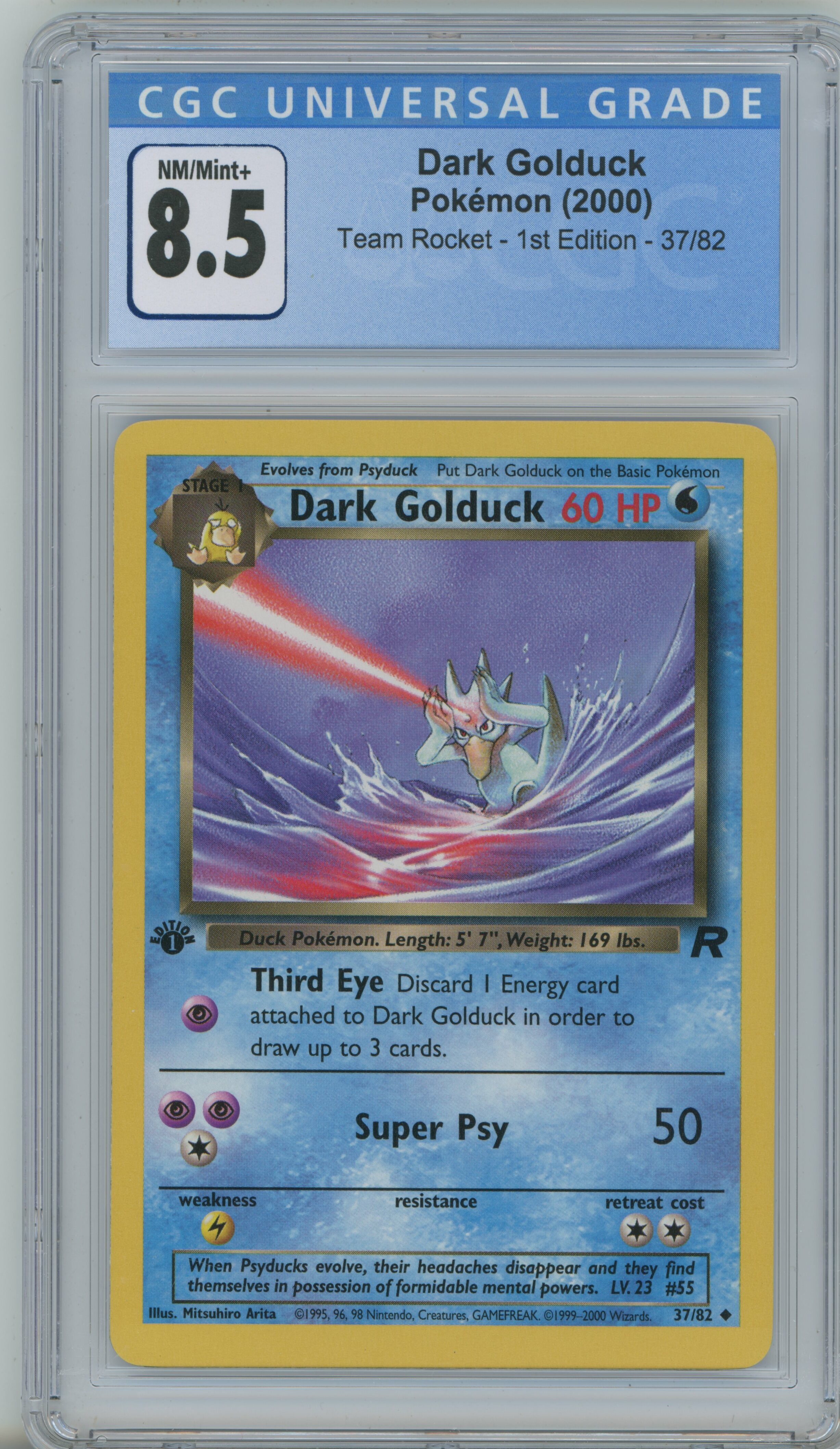 2000 Team Rocket First Edition Dark Golduck CGC 8.5