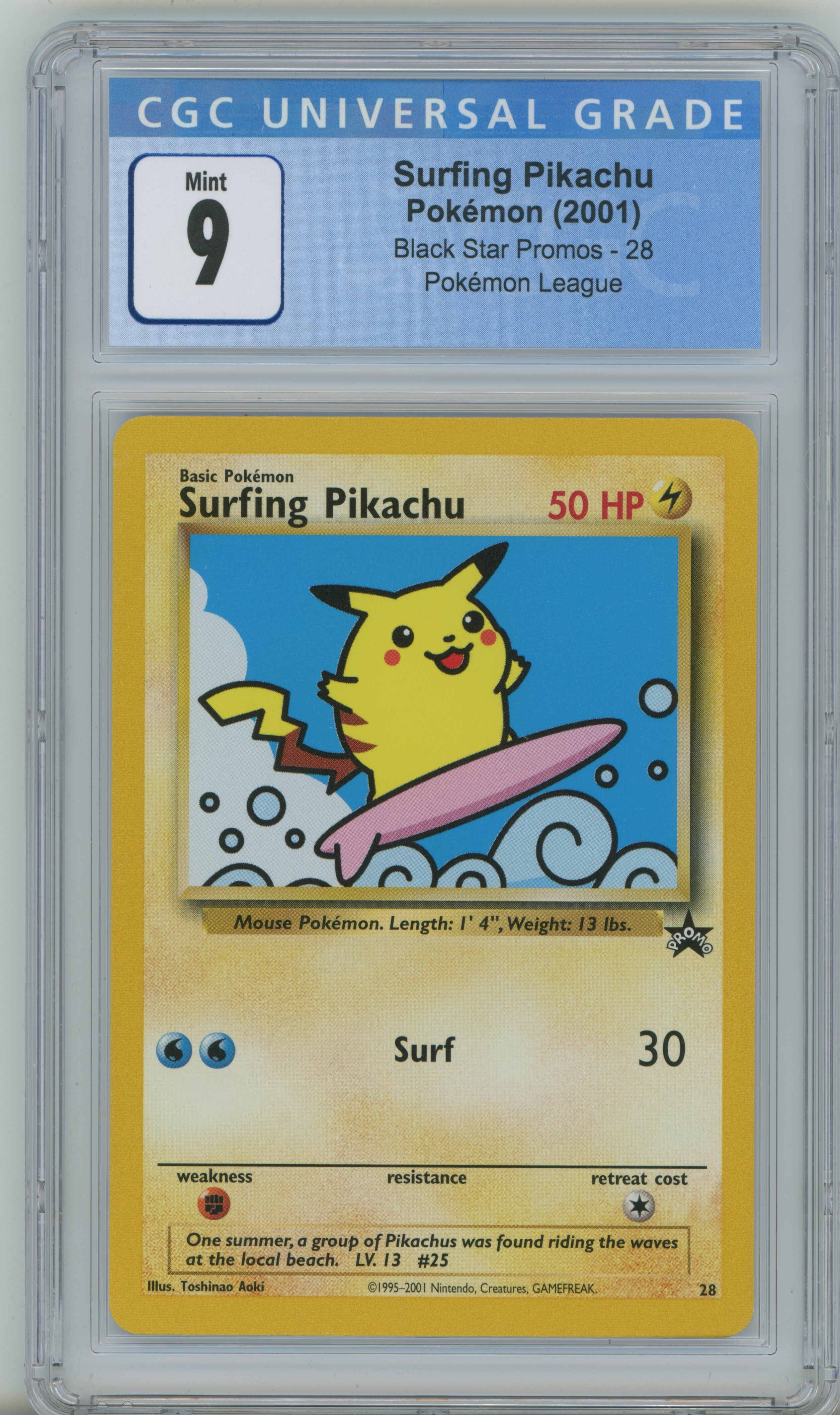 2001 Black Star Promos Surfing Pikachu CGC 9