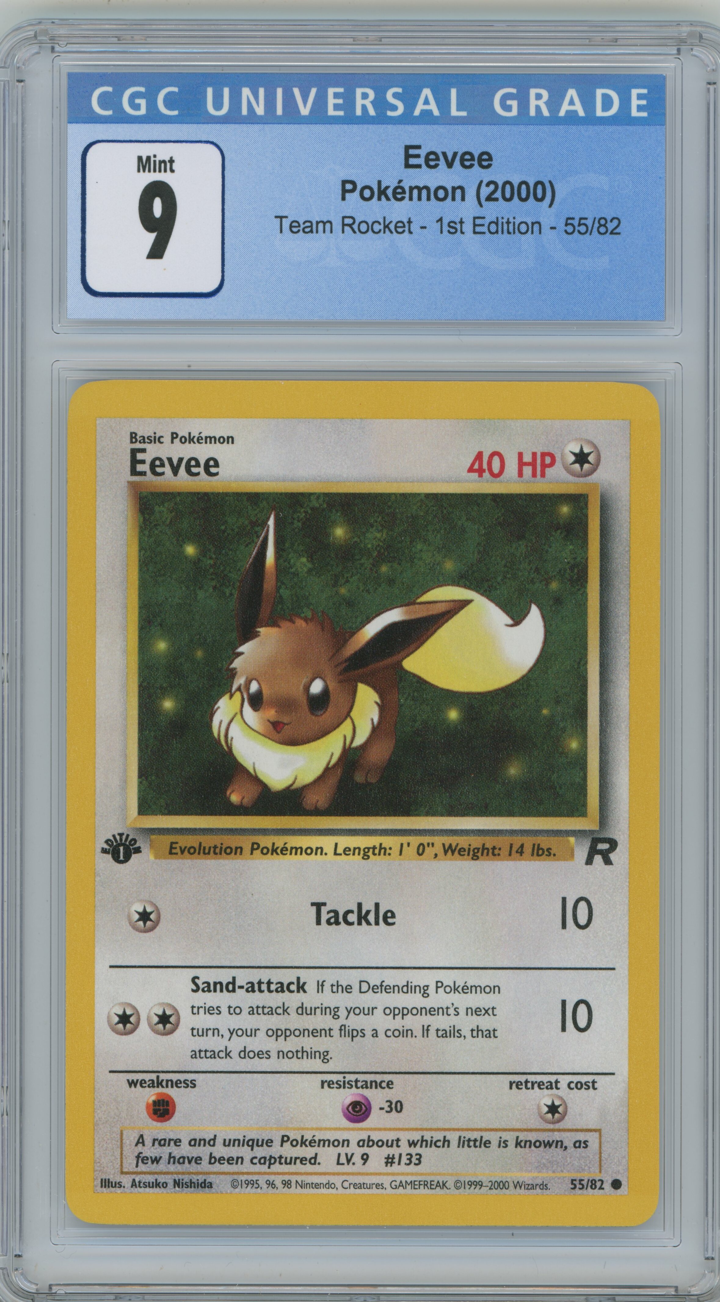 2000 Team Rocket First Edition Eevee CGC 9