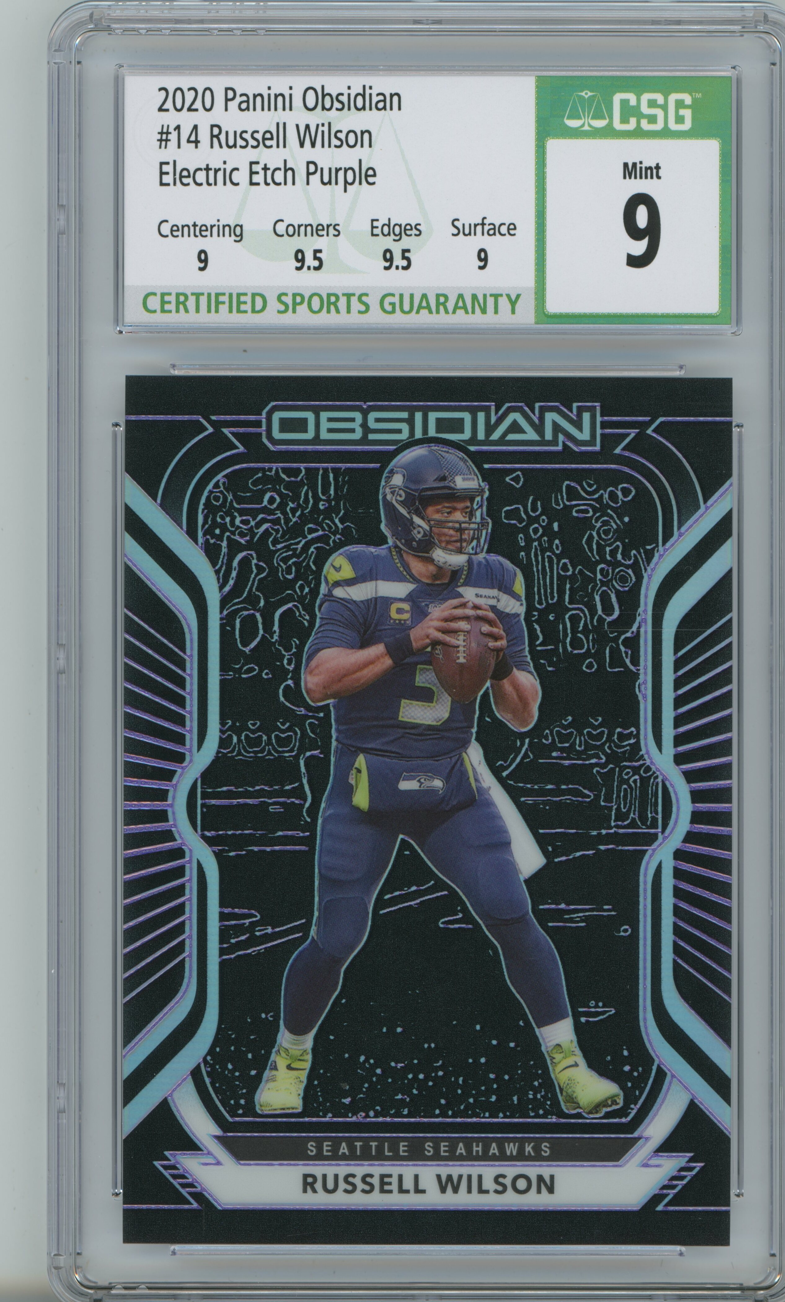 2020 Obsidian Electric Etch Purple Russell Wilson CSG 9