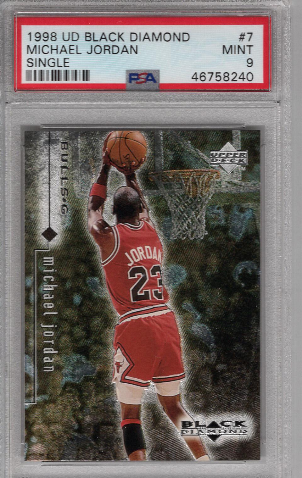 1998-99 Upper Deck Black Diamond Single Michael Jordan PSA 9