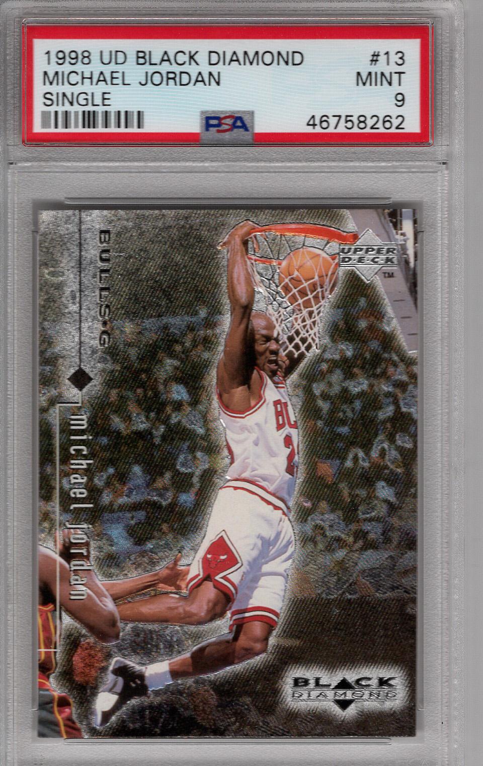 1998-99 Upper Deck Black Diamond Single Michael Jordan PSA 9